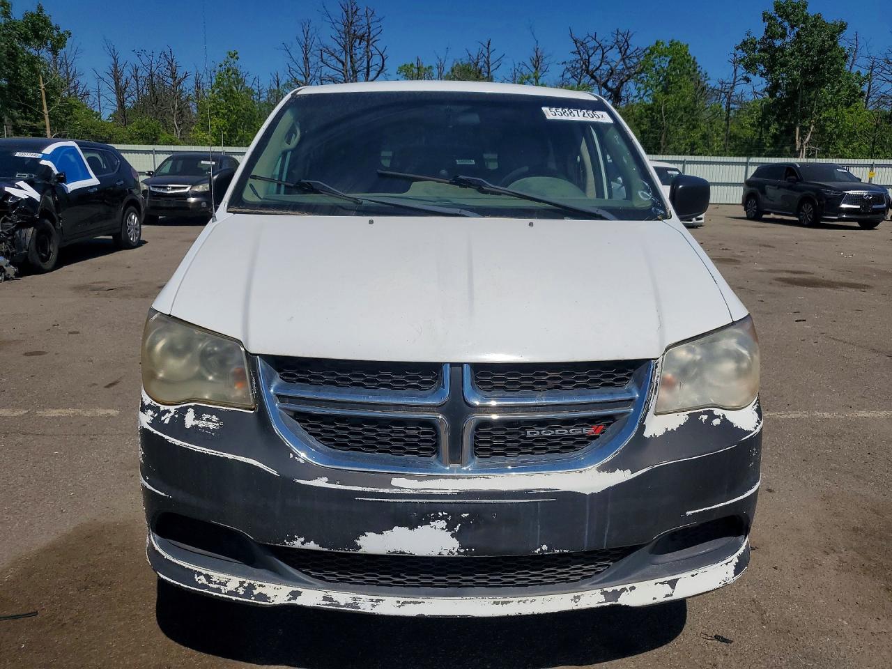 2014 Dodge Grand Caravan Se White vin: 2C7WDGBG7ER319624