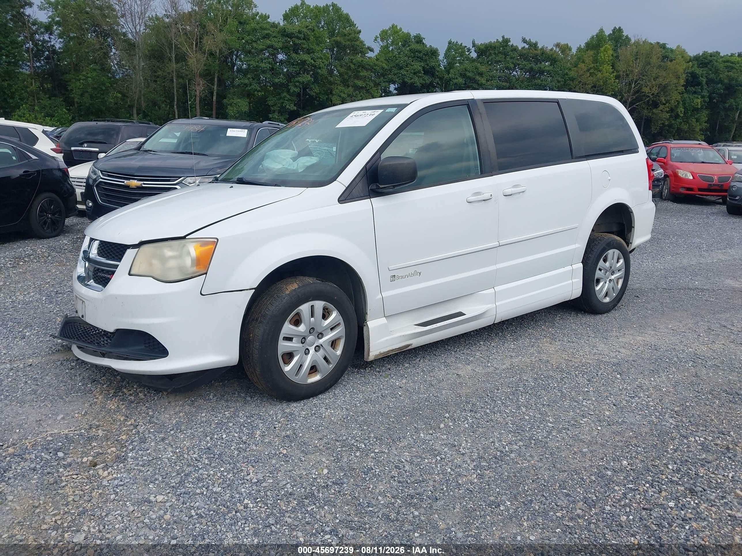 2014 Dodge Grand Caravan Se White vin: 2C7WDGBGXER380093