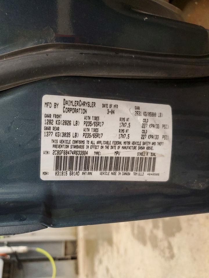 2004 Chrysler Pacifica Gray vin: 2C8GF68474R633984