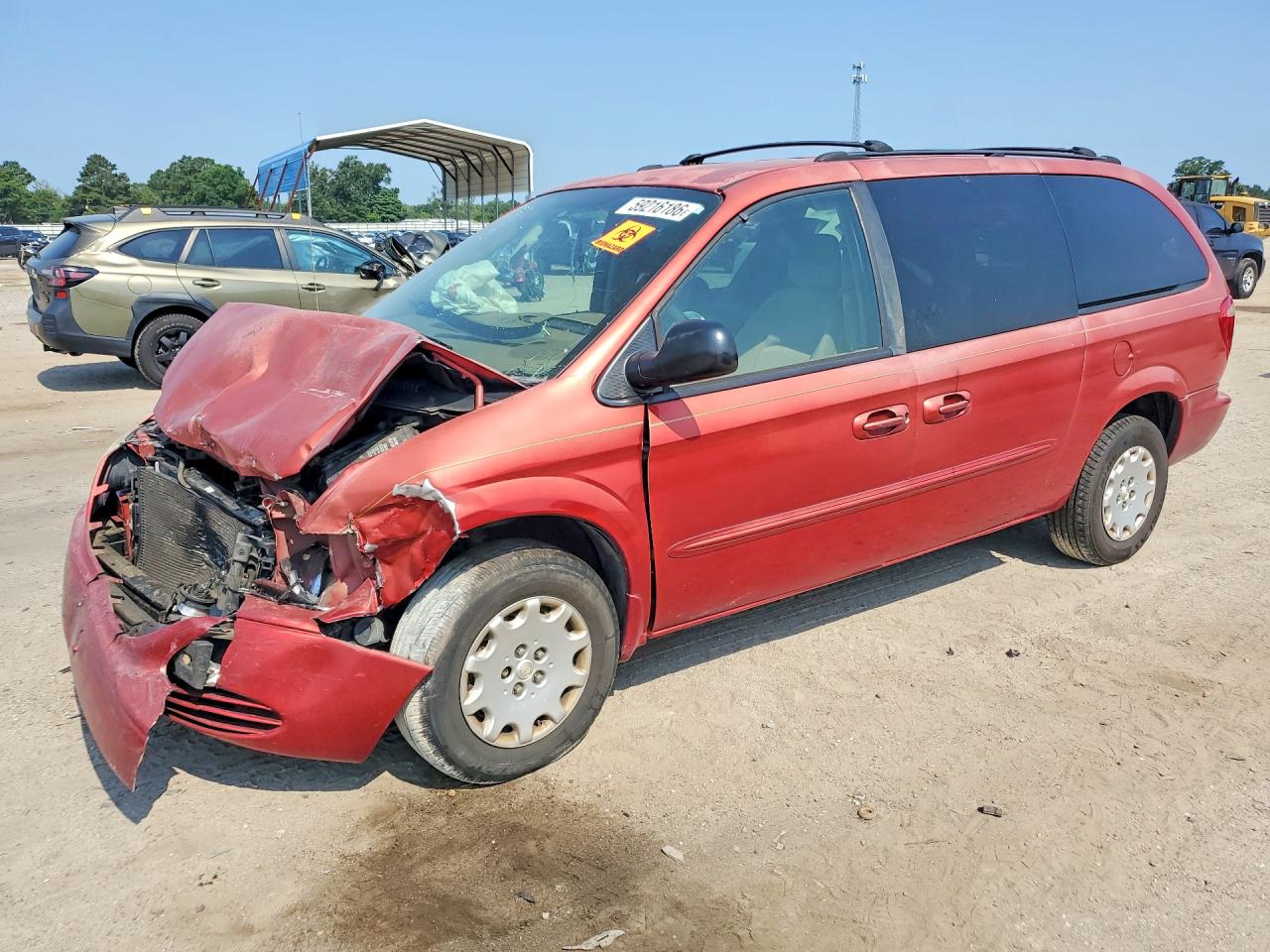 2003 Chrysler Town & Country Lx Red vin: 2C8GP44343R140986