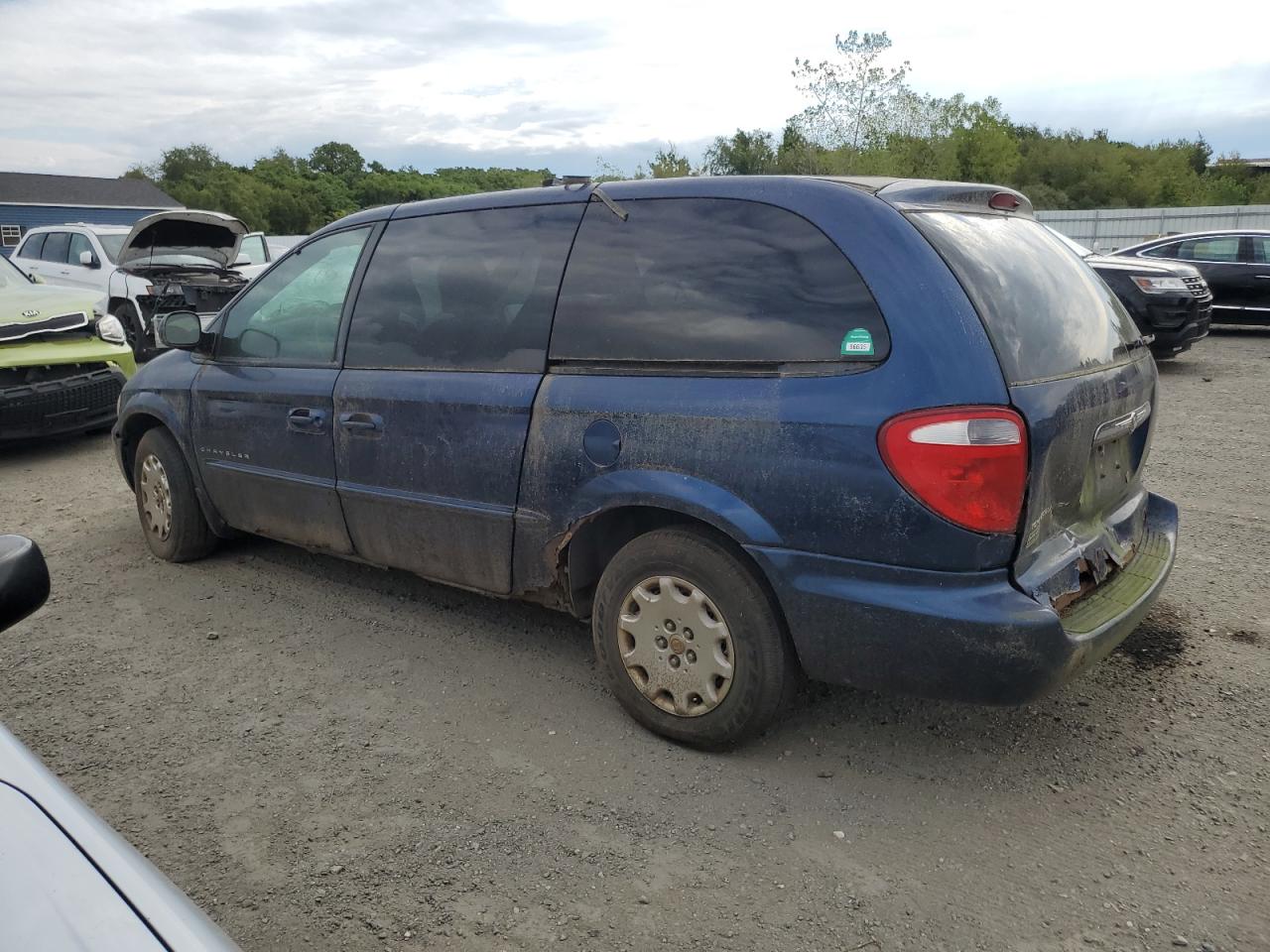 2001 Chrysler Town & Country Lx Blue vin: 2C8GP44351R290666
