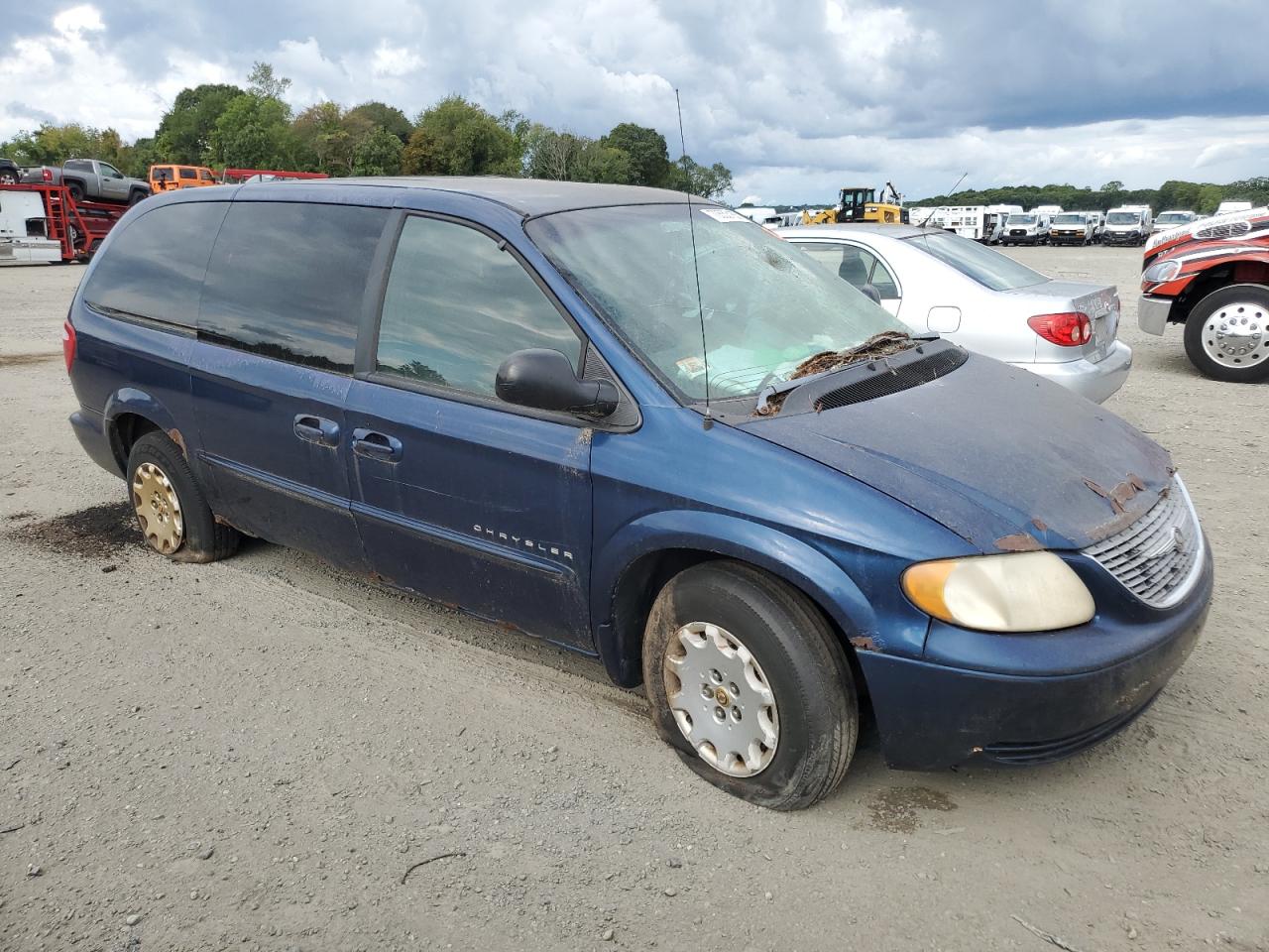 2001 Chrysler Town & Country Lx Blue vin: 2C8GP44351R290666