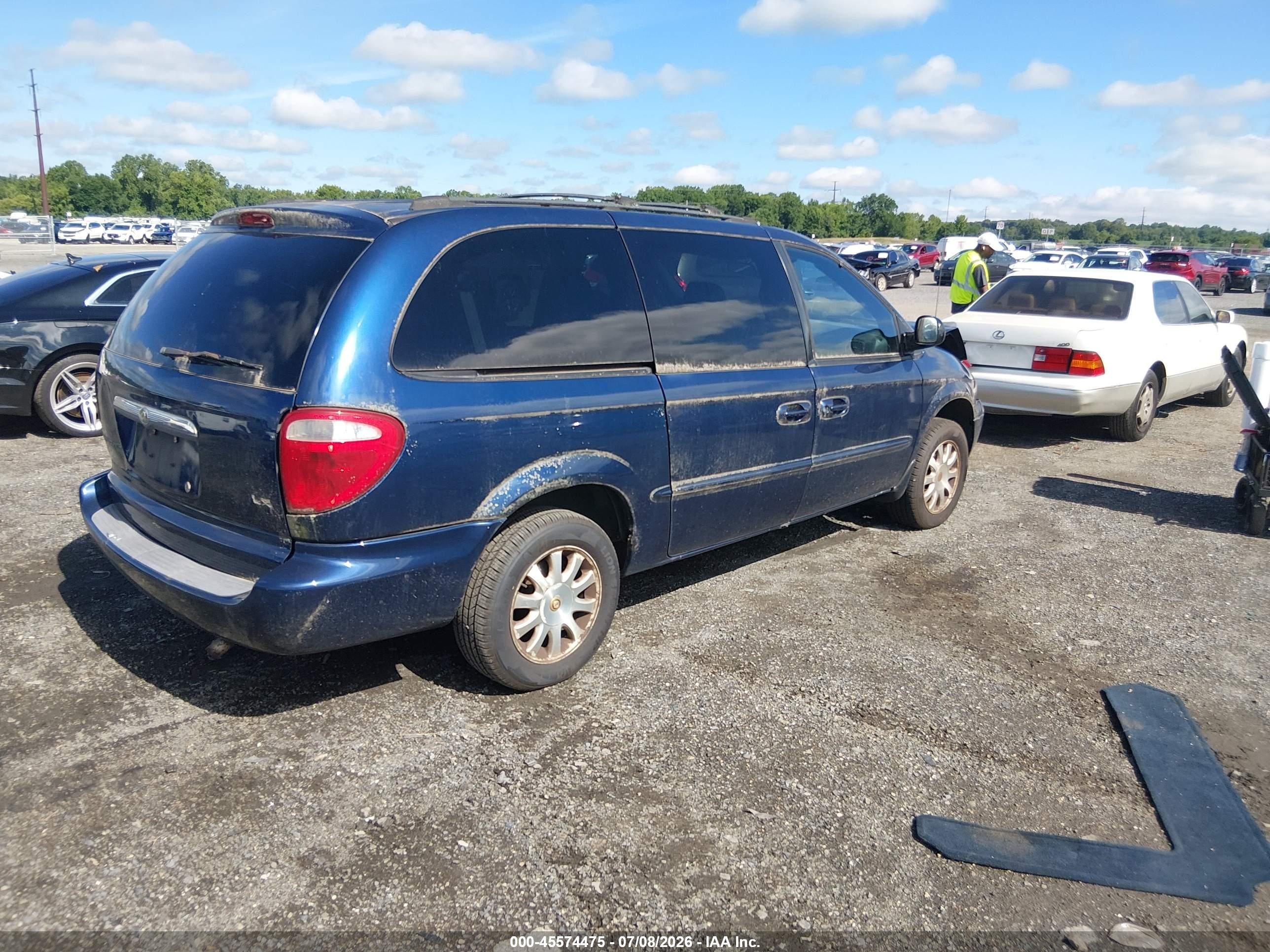 2002 Chrysler Town & Country Lx Blue vin: 2C8GP44382R714214