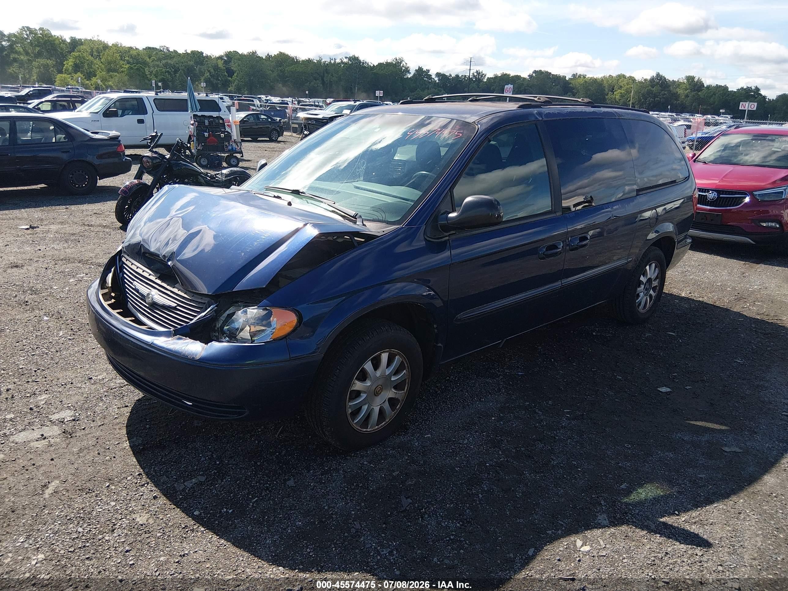 2002 Chrysler Town & Country Lx Blue vin: 2C8GP44382R714214