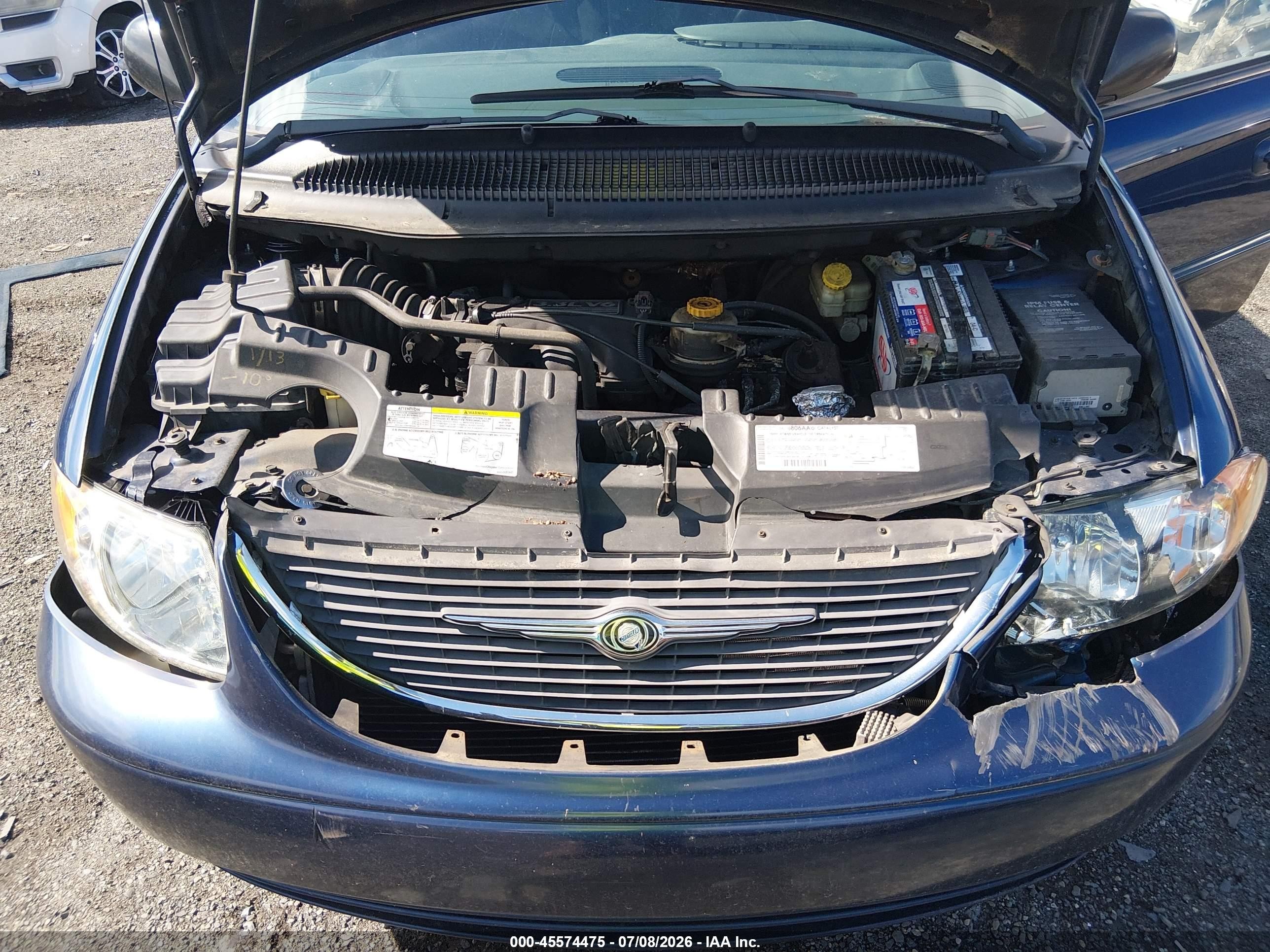 2002 Chrysler Town & Country Lx Blue vin: 2C8GP44382R714214
