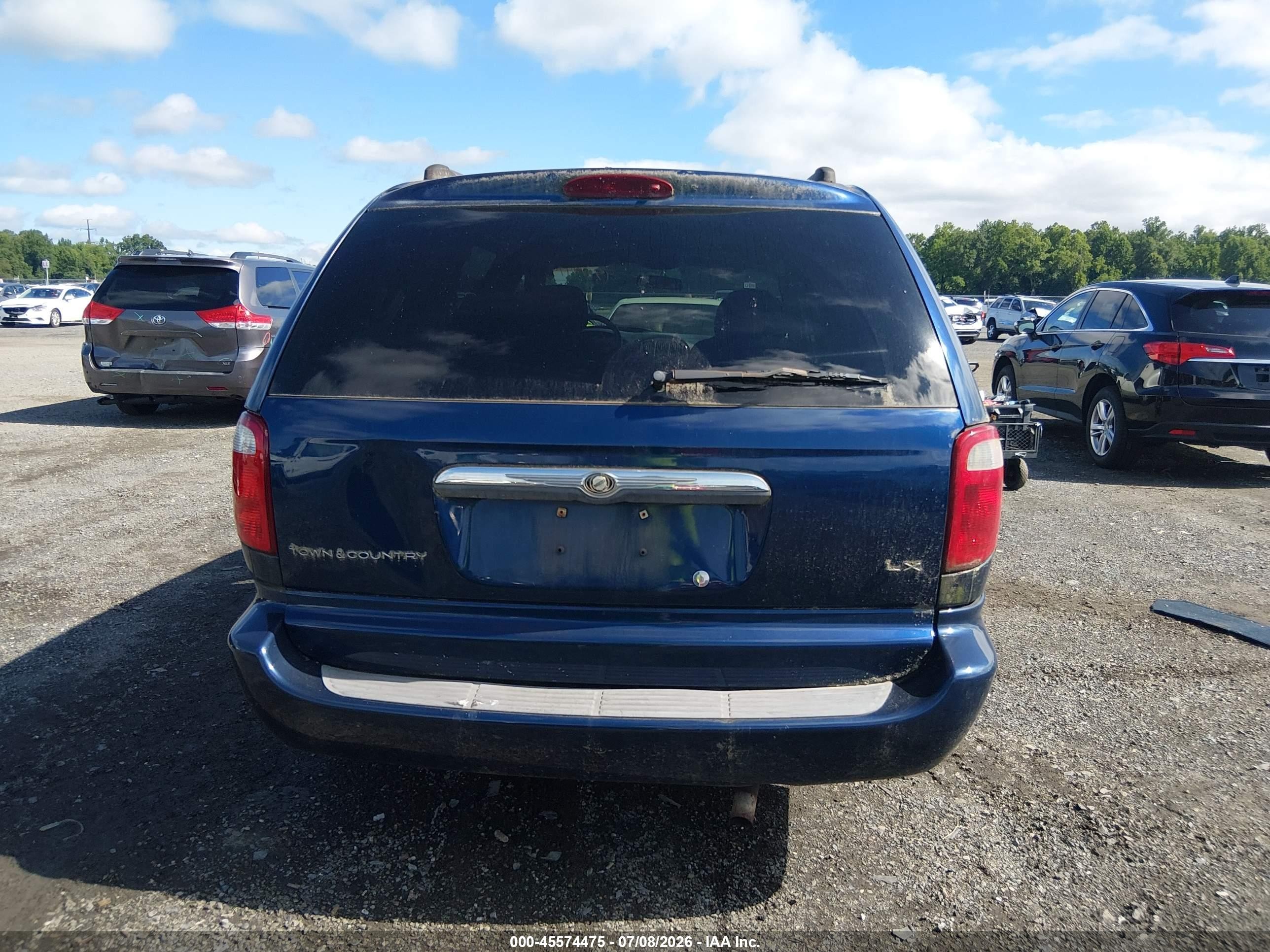 2002 Chrysler Town & Country Lx Blue vin: 2C8GP44382R714214