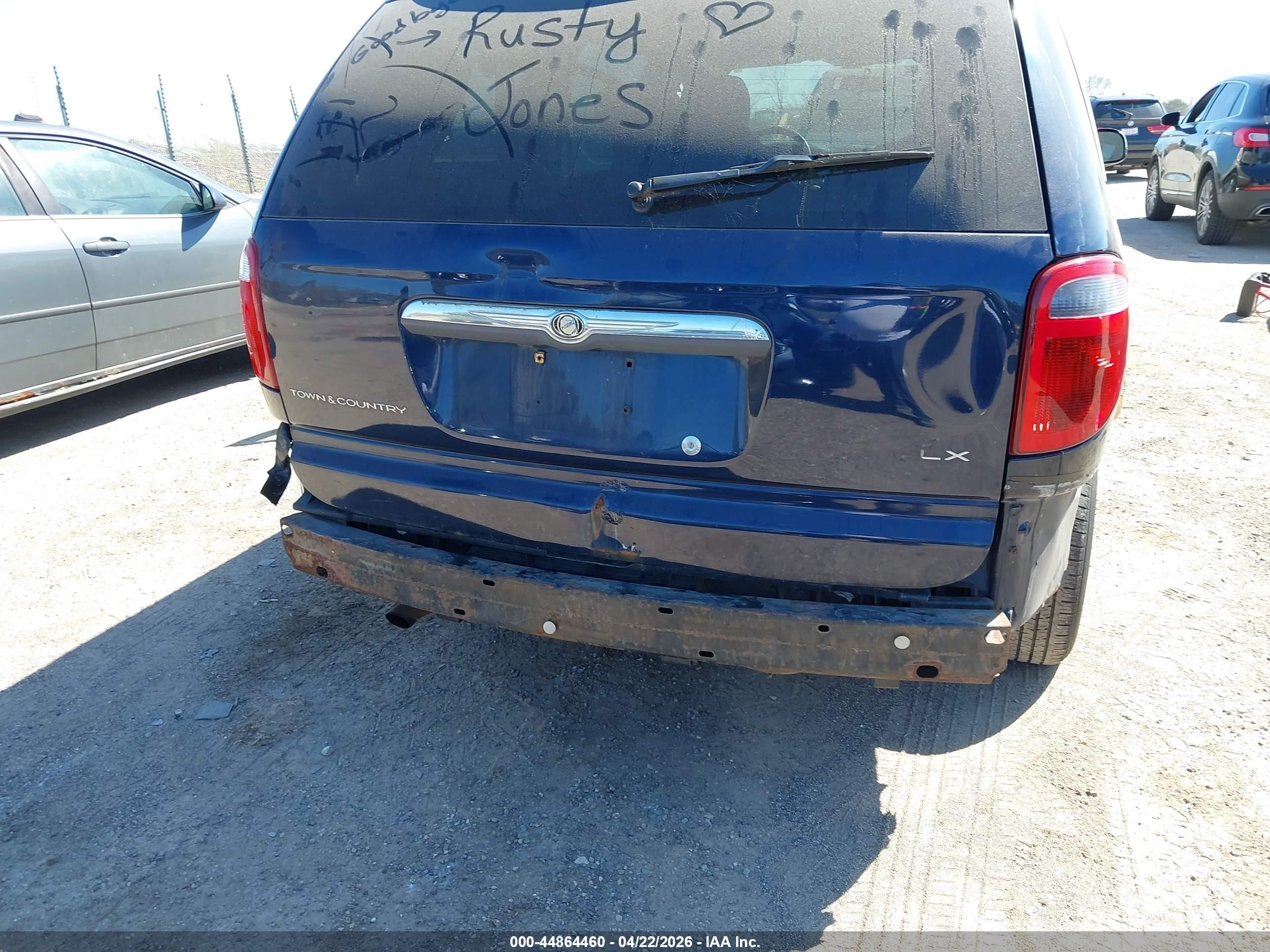 2005 Chrysler Town & Country Lx Blue vin: 2C8GP44R05R217733