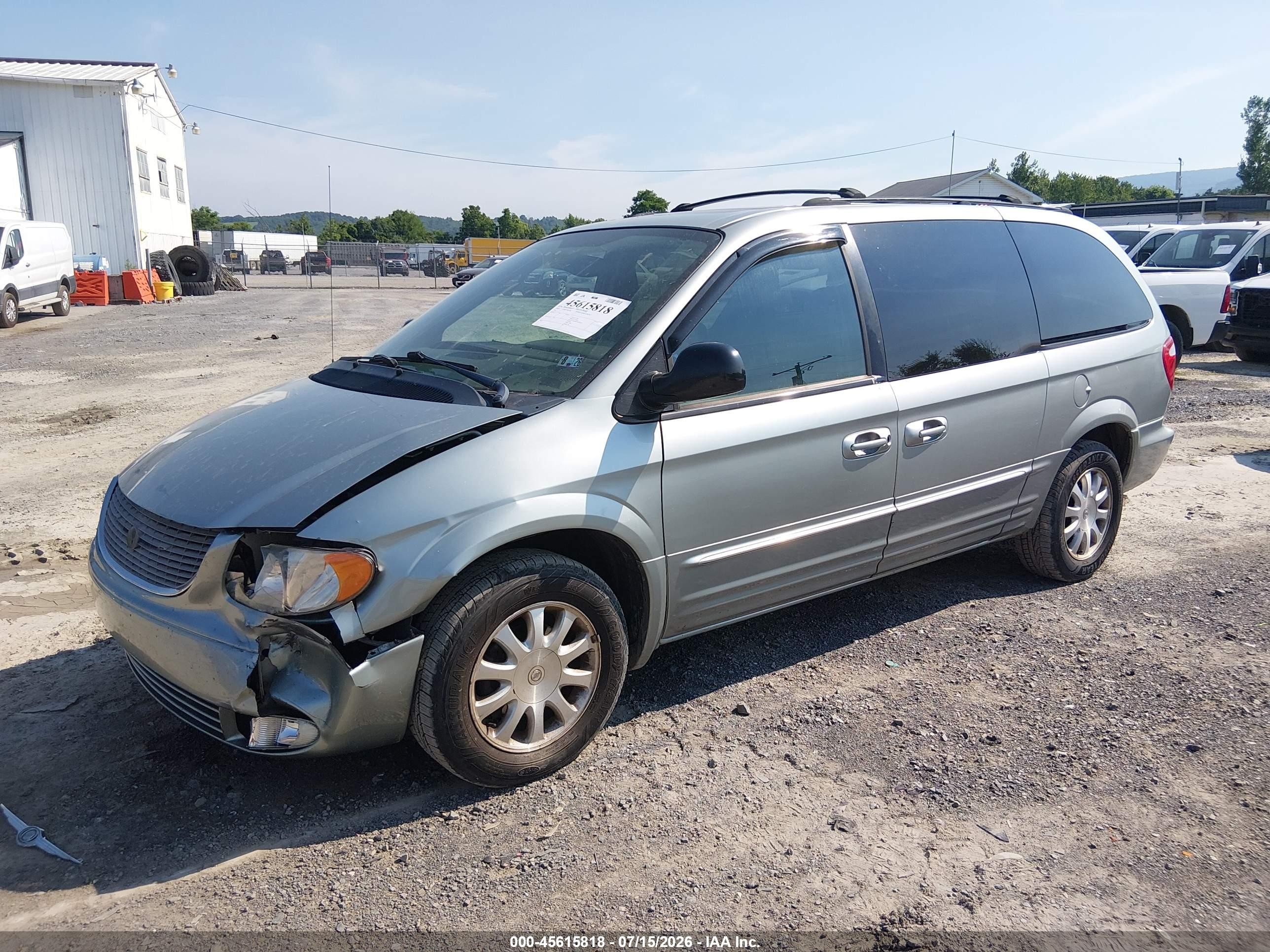 2003 Chrysler Town & Country Lxi Light Blue vin: 2C8GP54L03R145088