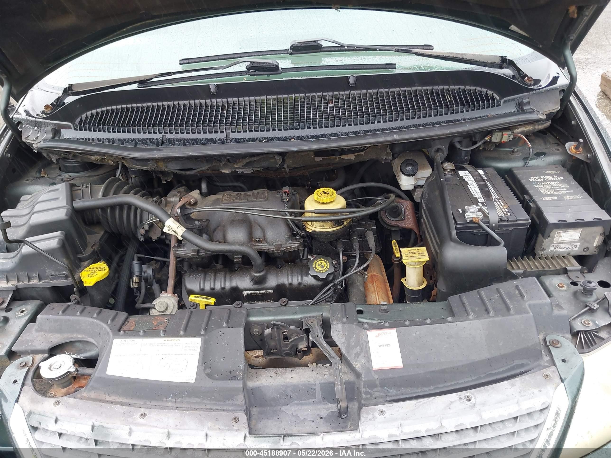2001 Chrysler Town & Country Lxi Green vin: 2C8GP54L21R158146
