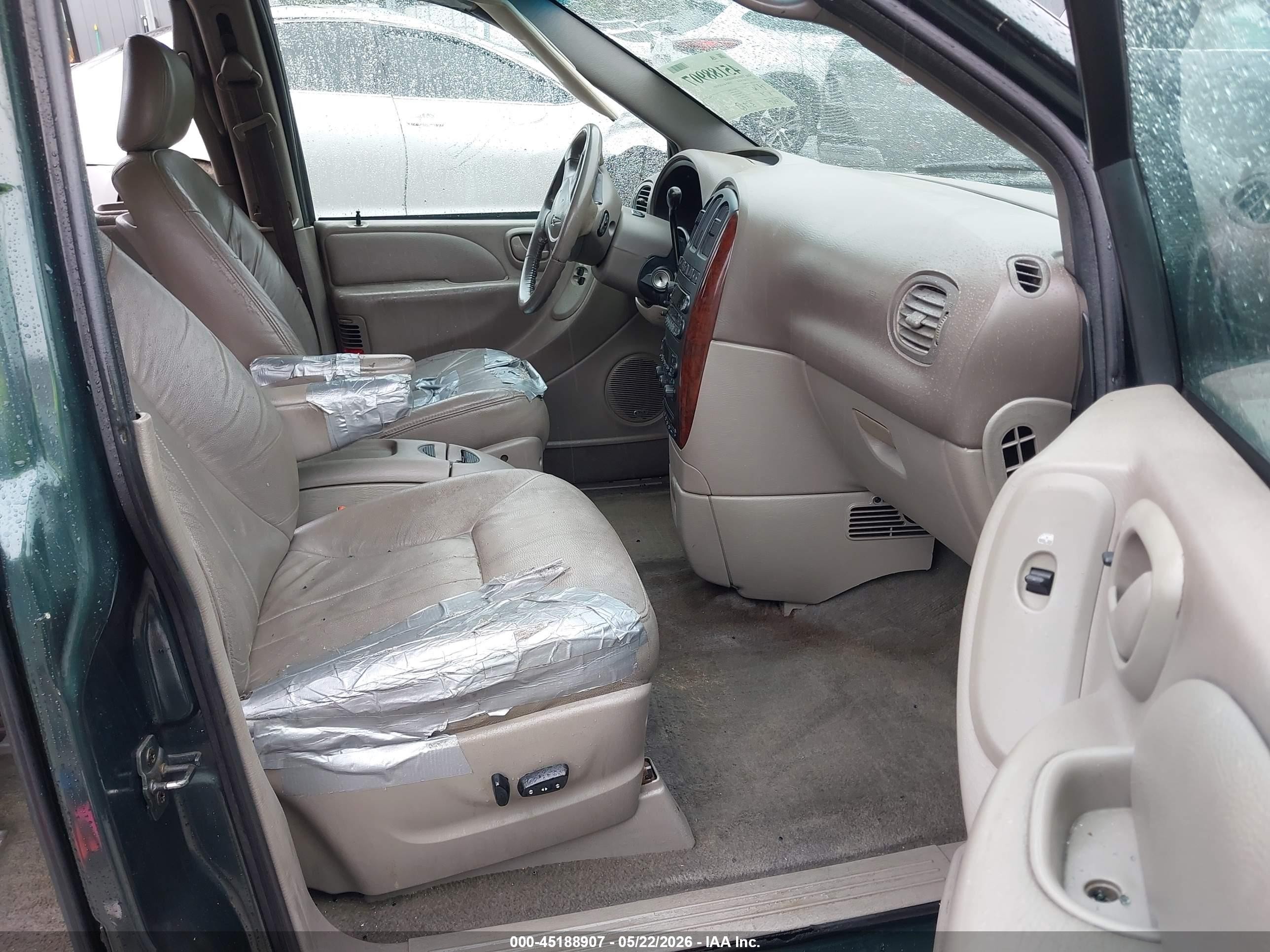 2001 Chrysler Town & Country Lxi Green vin: 2C8GP54L21R158146