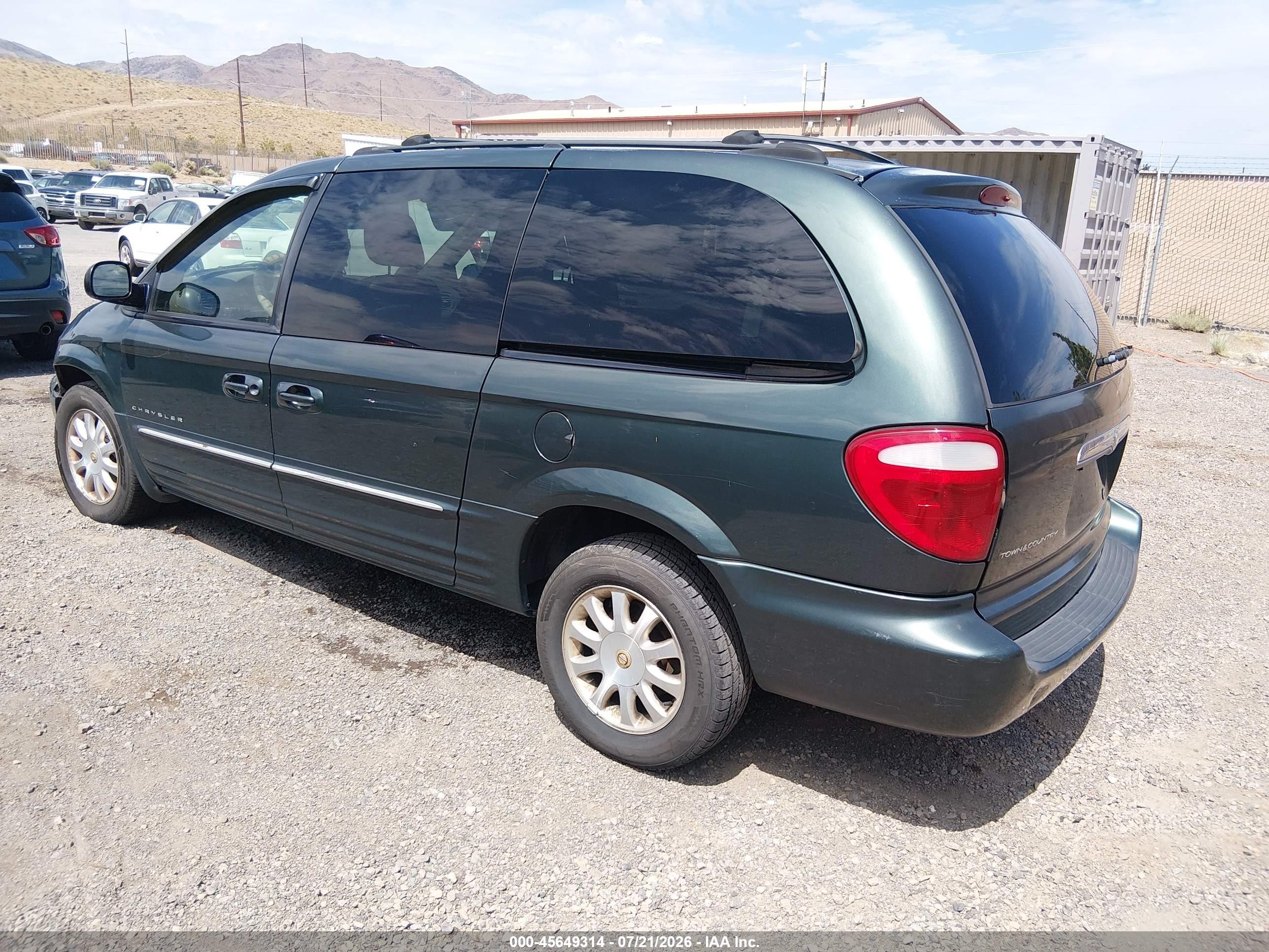 2001 Chrysler Town & Country Lxi Green vin: 2C8GP54L41R125813