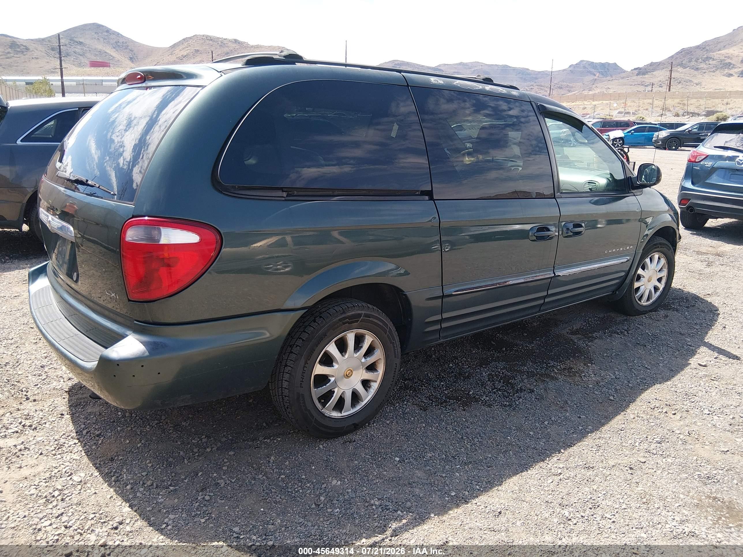 2001 Chrysler Town & Country Lxi Green vin: 2C8GP54L41R125813