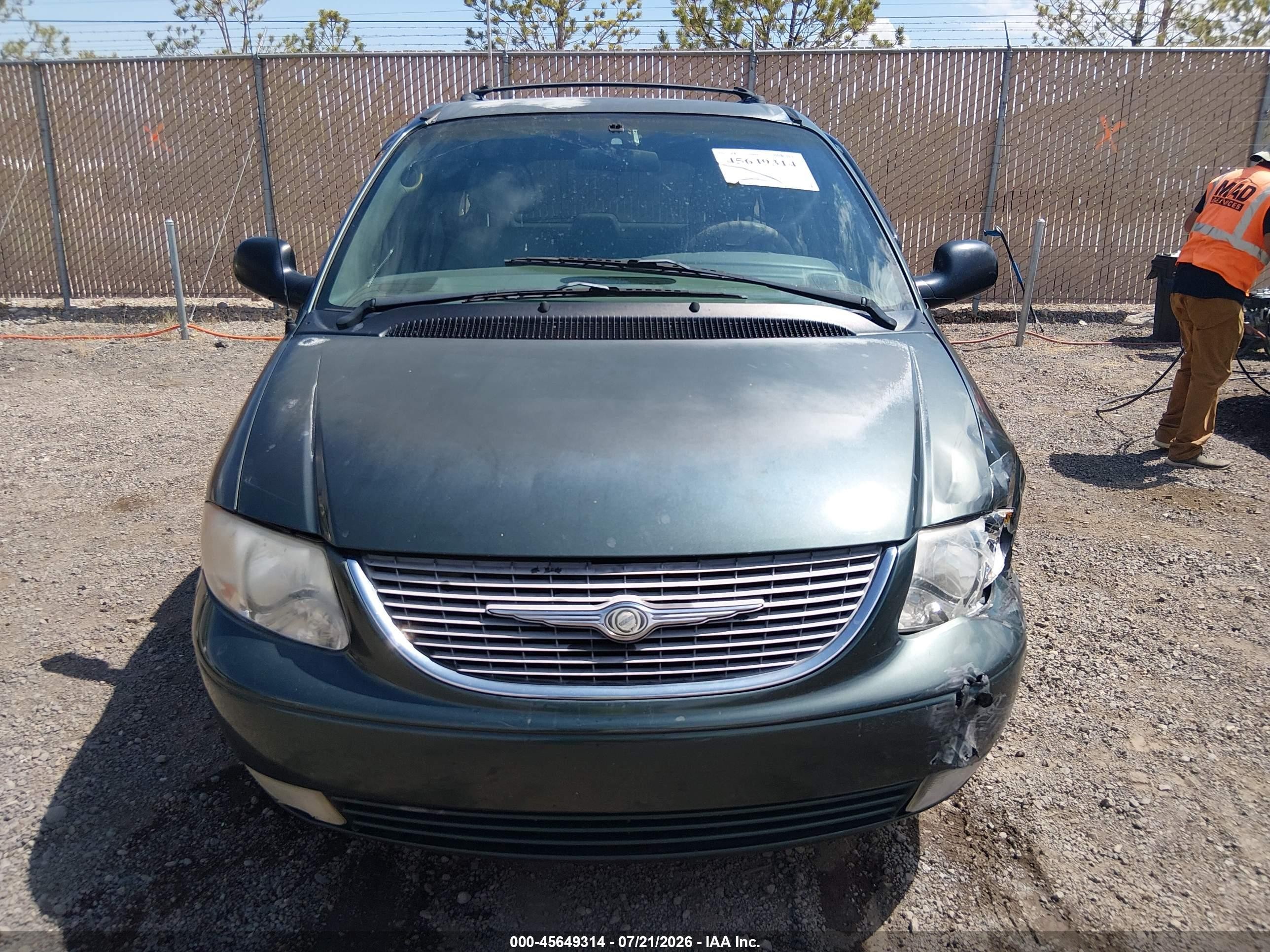 2001 Chrysler Town & Country Lxi Green vin: 2C8GP54L41R125813