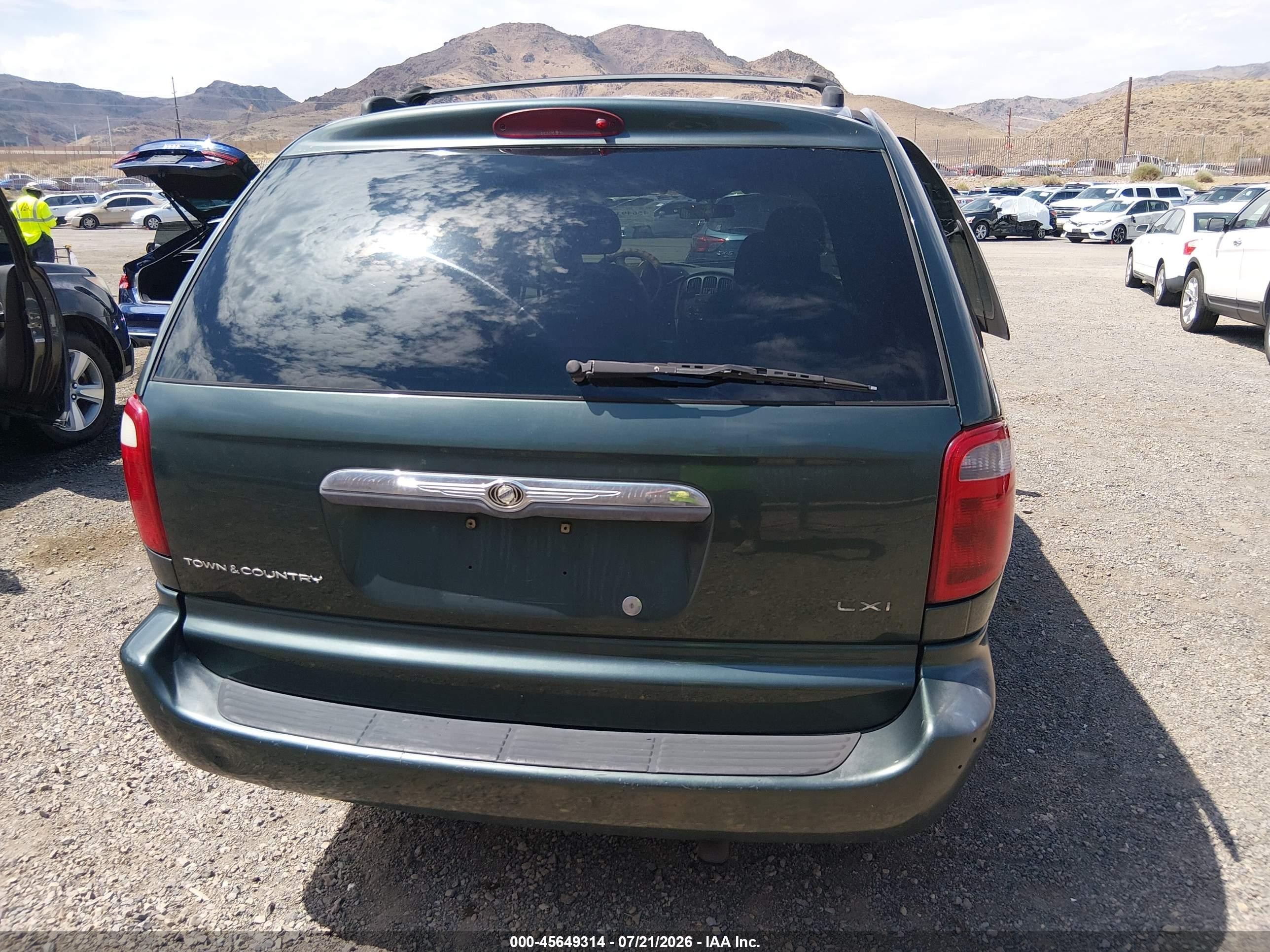 2001 Chrysler Town & Country Lxi Green vin: 2C8GP54L41R125813