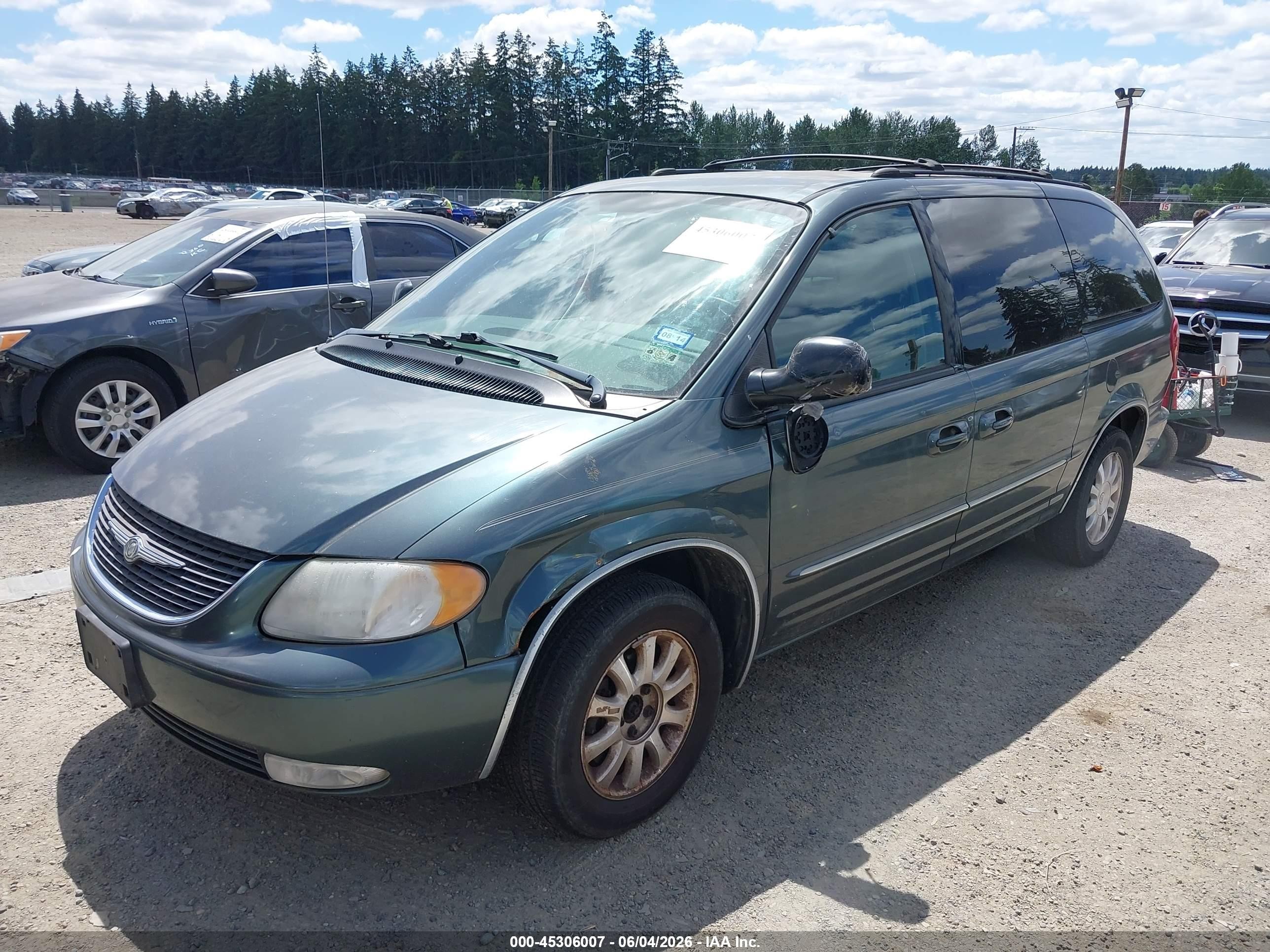 2003 Chrysler Town & Country Lxi Green vin: 2C8GP54L43R384949