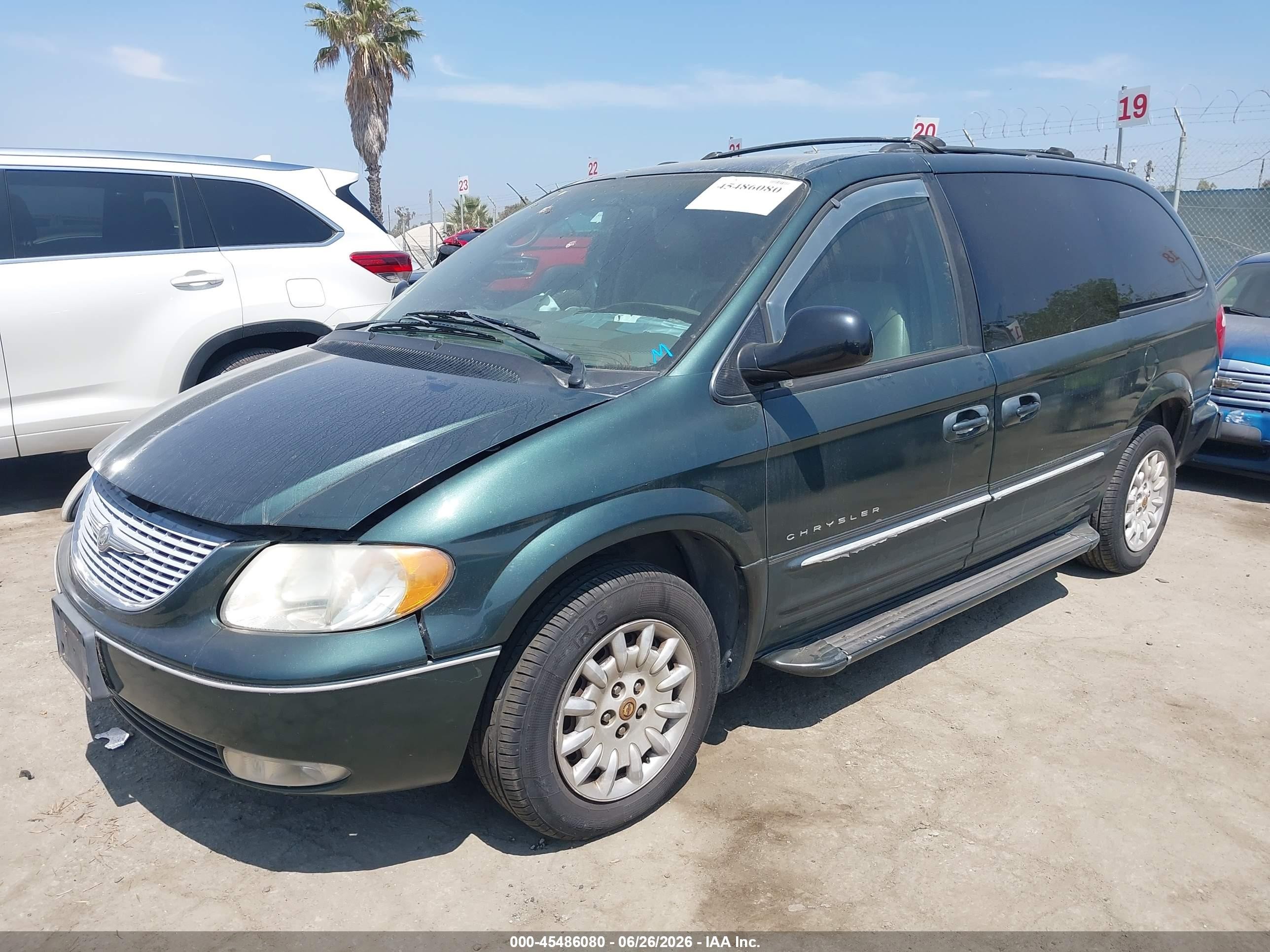 2001 Chrysler Town & Country Lxi Green vin: 2C8GP54L81R155039