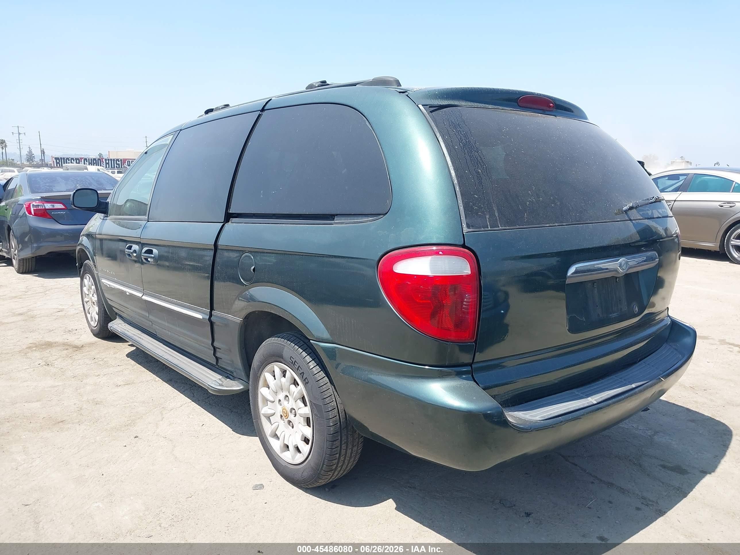 2001 Chrysler Town & Country Lxi Green vin: 2C8GP54L81R155039
