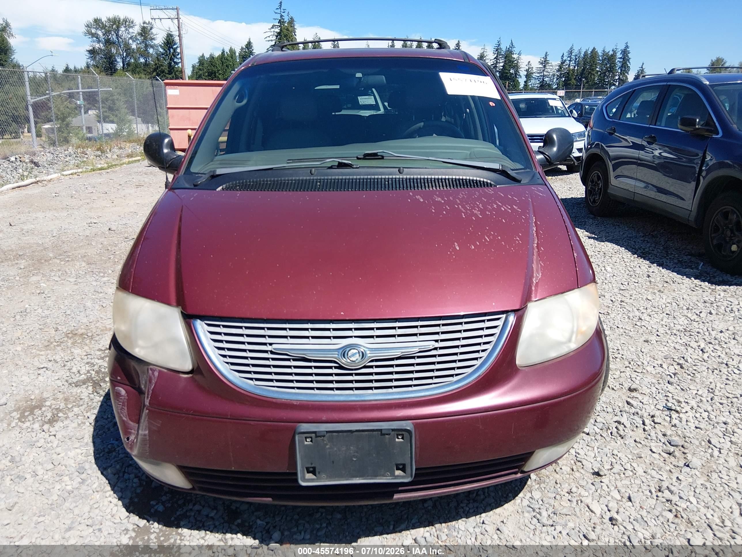 2001 Chrysler Town & Country Lxi Красный vin: 2C8GP54LX1R285548