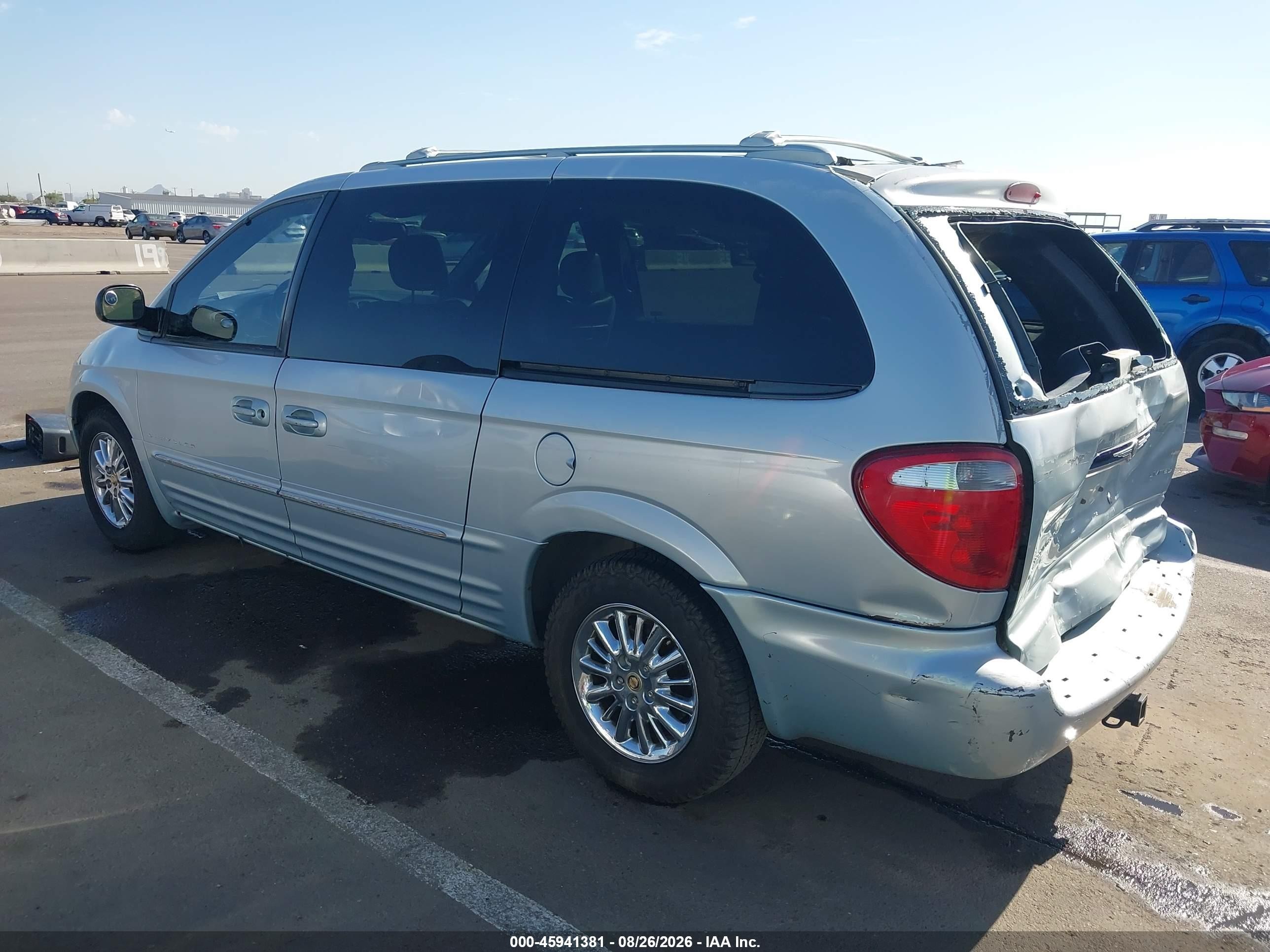 2001 Chrysler Town & Country Limited Light Blue vin: 2C8GP64L01R309653