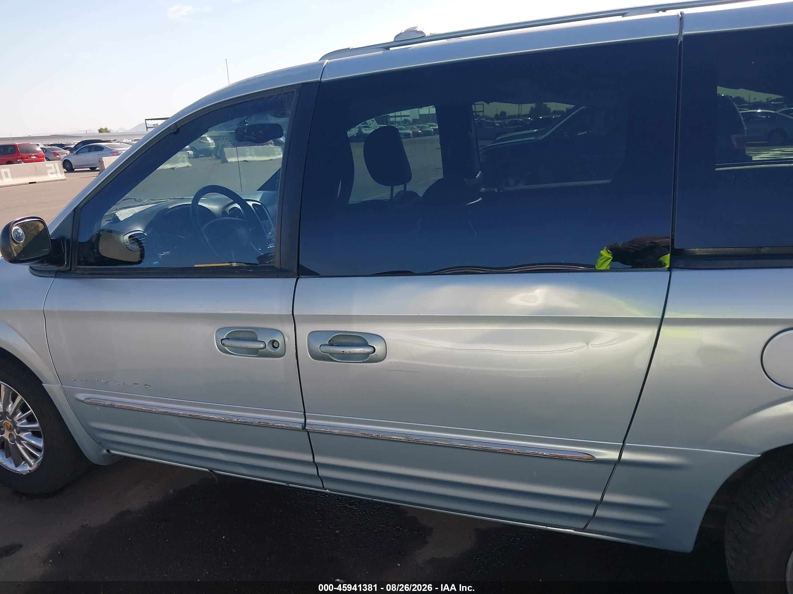 2001 Chrysler Town & Country Limited Light Blue vin: 2C8GP64L01R309653
