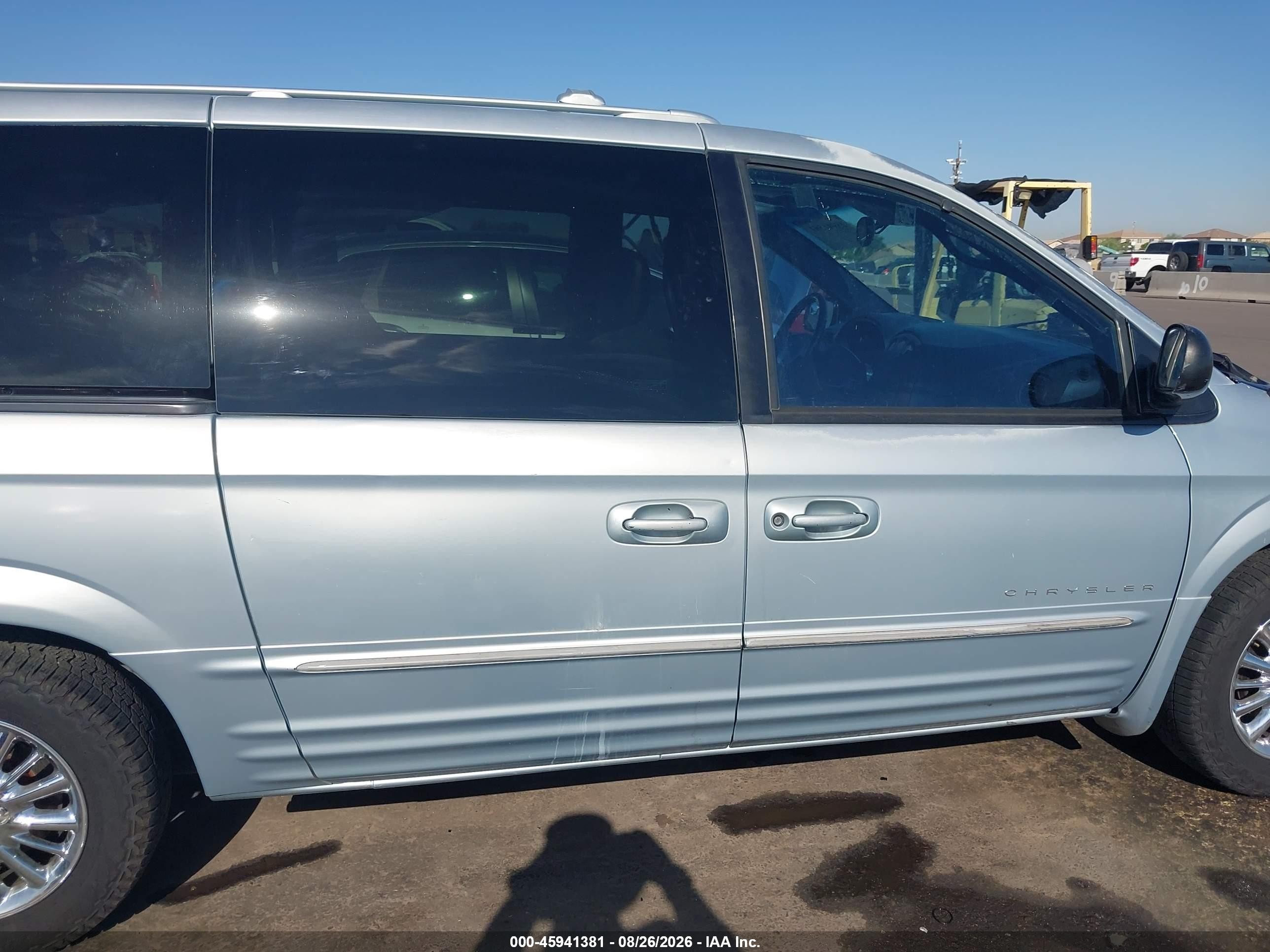 2001 Chrysler Town & Country Limited Light Blue vin: 2C8GP64L01R309653