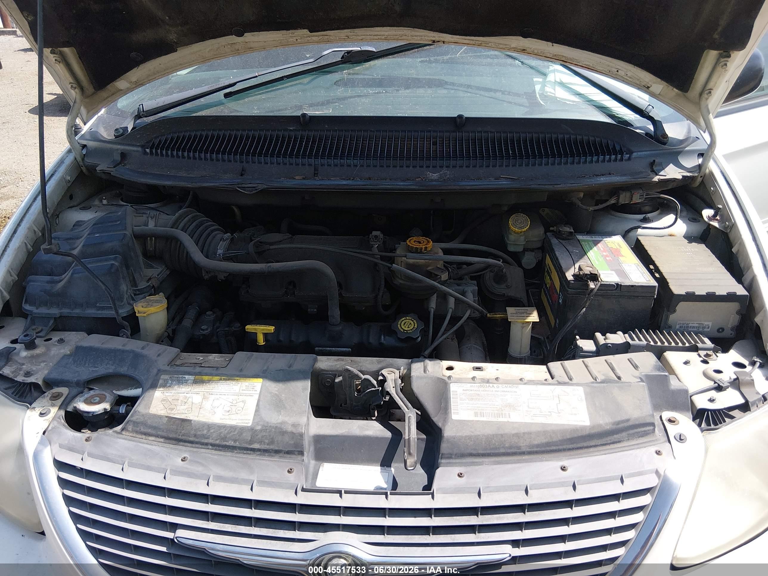 2002 Chrysler Town & Country Limited White vin: 2C8GP64L02R630495