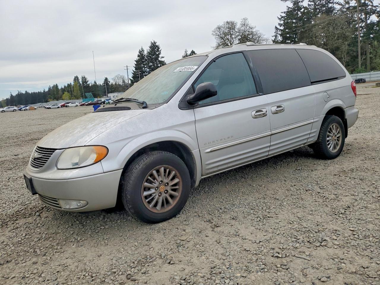 2001 Chrysler Town & Country Limited Silver vin: 2C8GP64L11R339616
