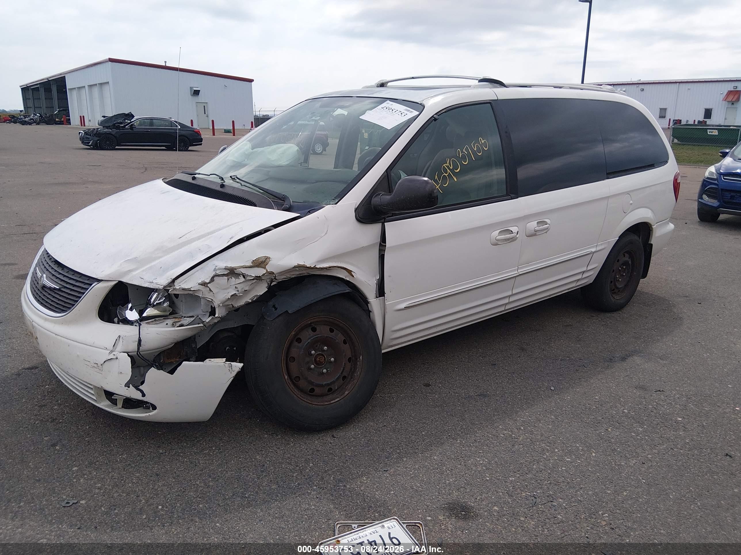 2003 Chrysler Town & Country Limited Белый vin: 2C8GP64L13R100232