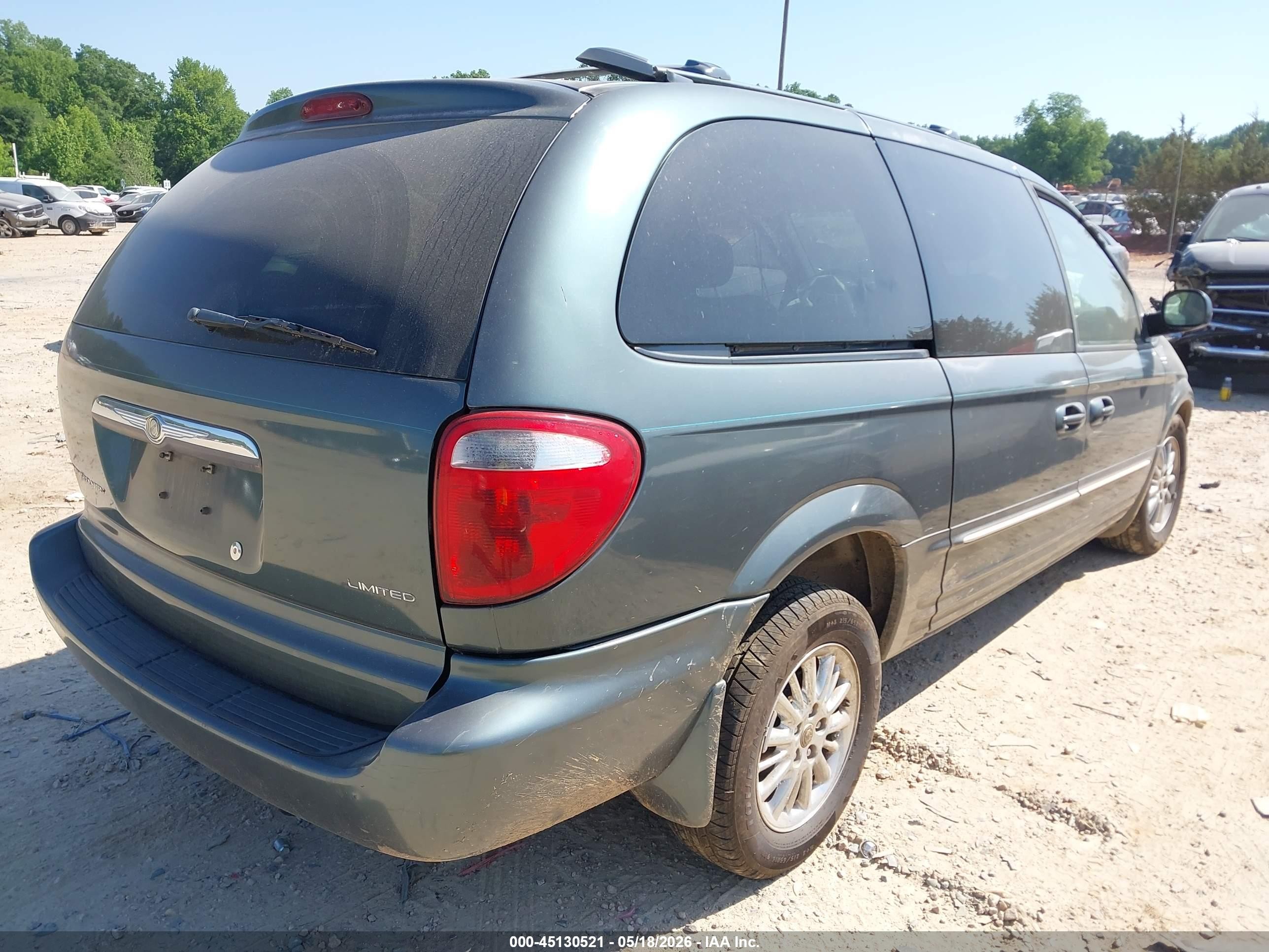 2003 Chrysler Town & Country Limited Green vin: 2C8GP64L13R116737