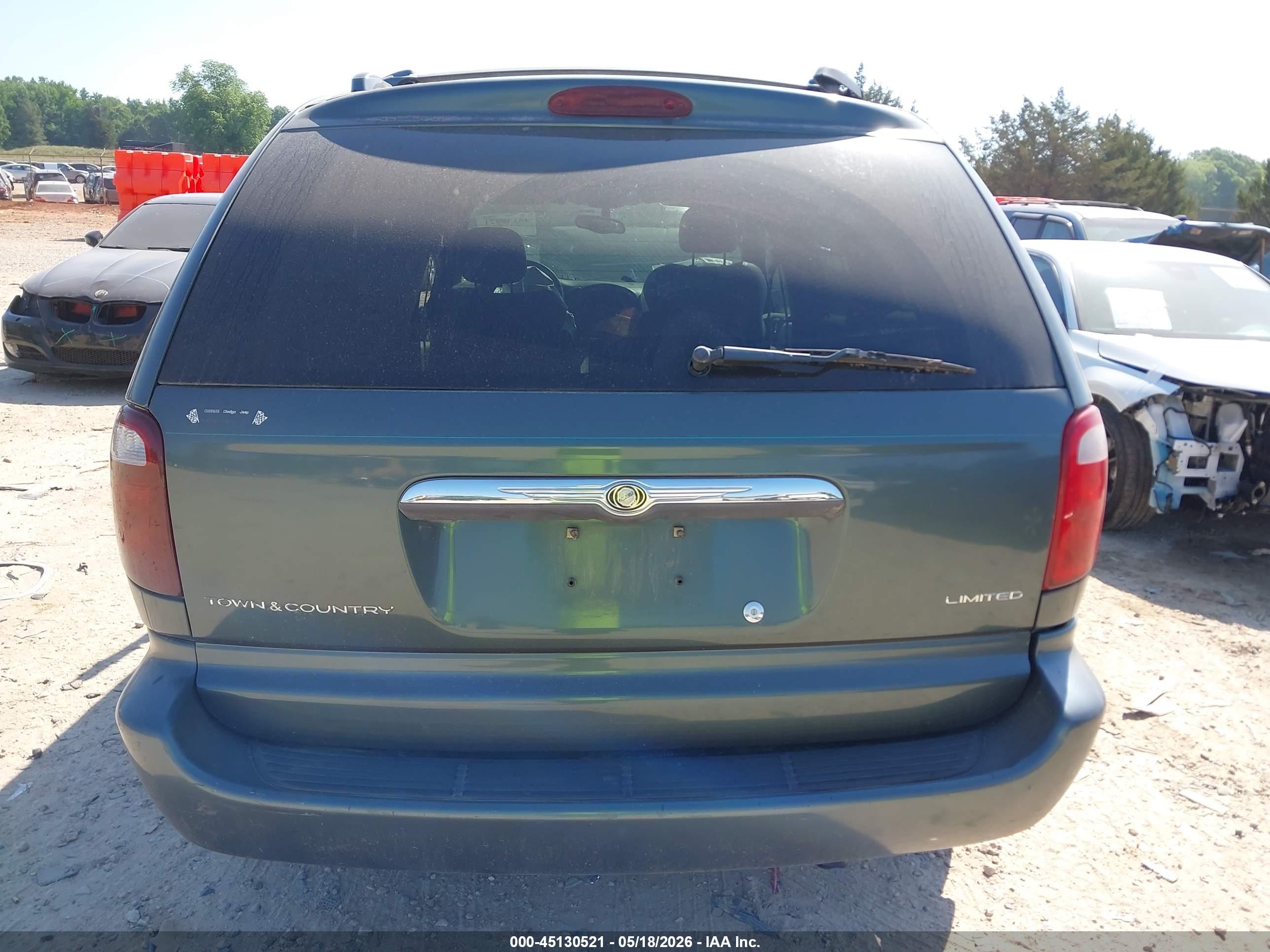 2003 Chrysler Town & Country Limited Green vin: 2C8GP64L13R116737
