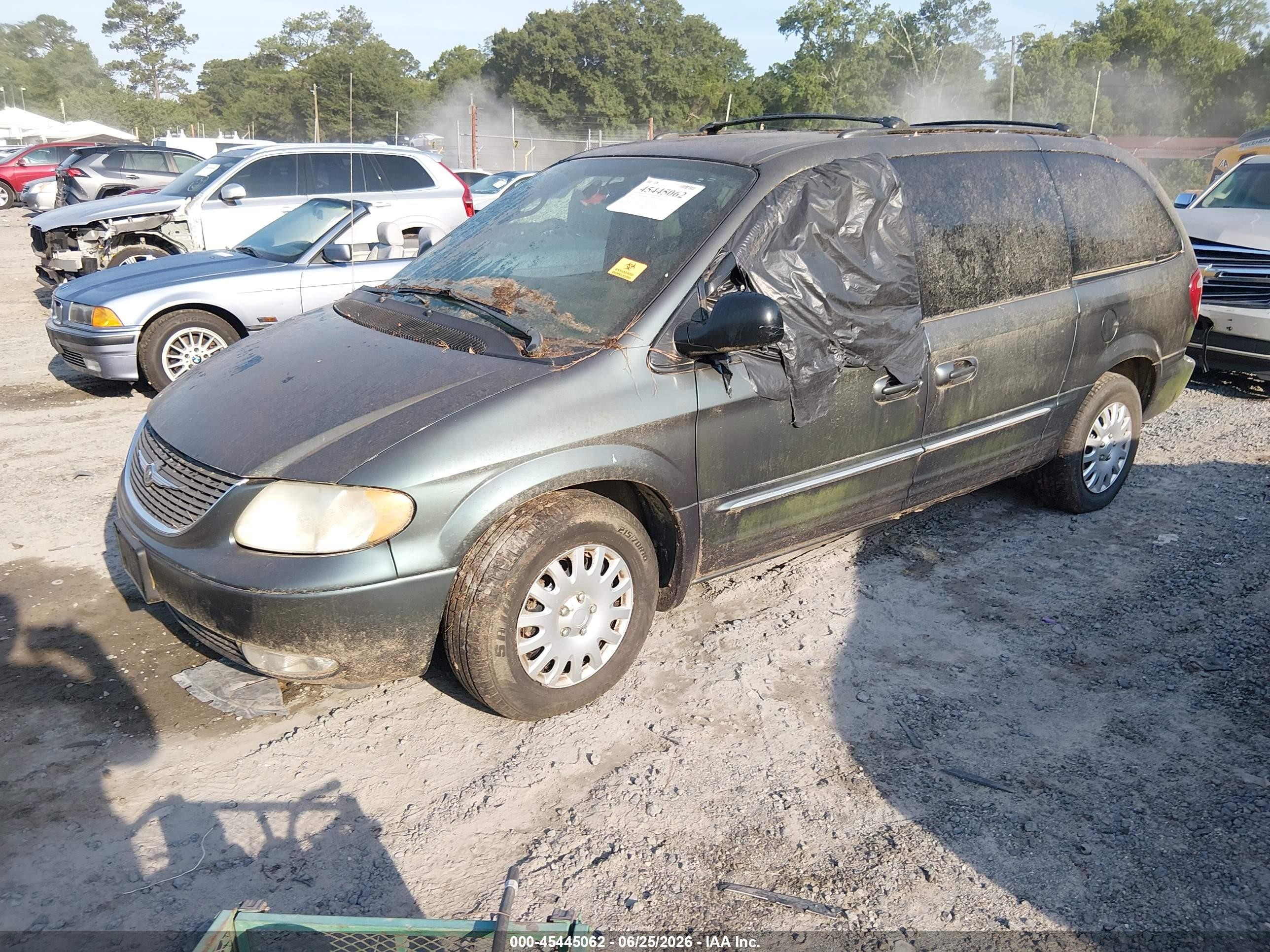 2003 Chrysler Town & Country Limited Green vin: 2C8GP64L23R201280