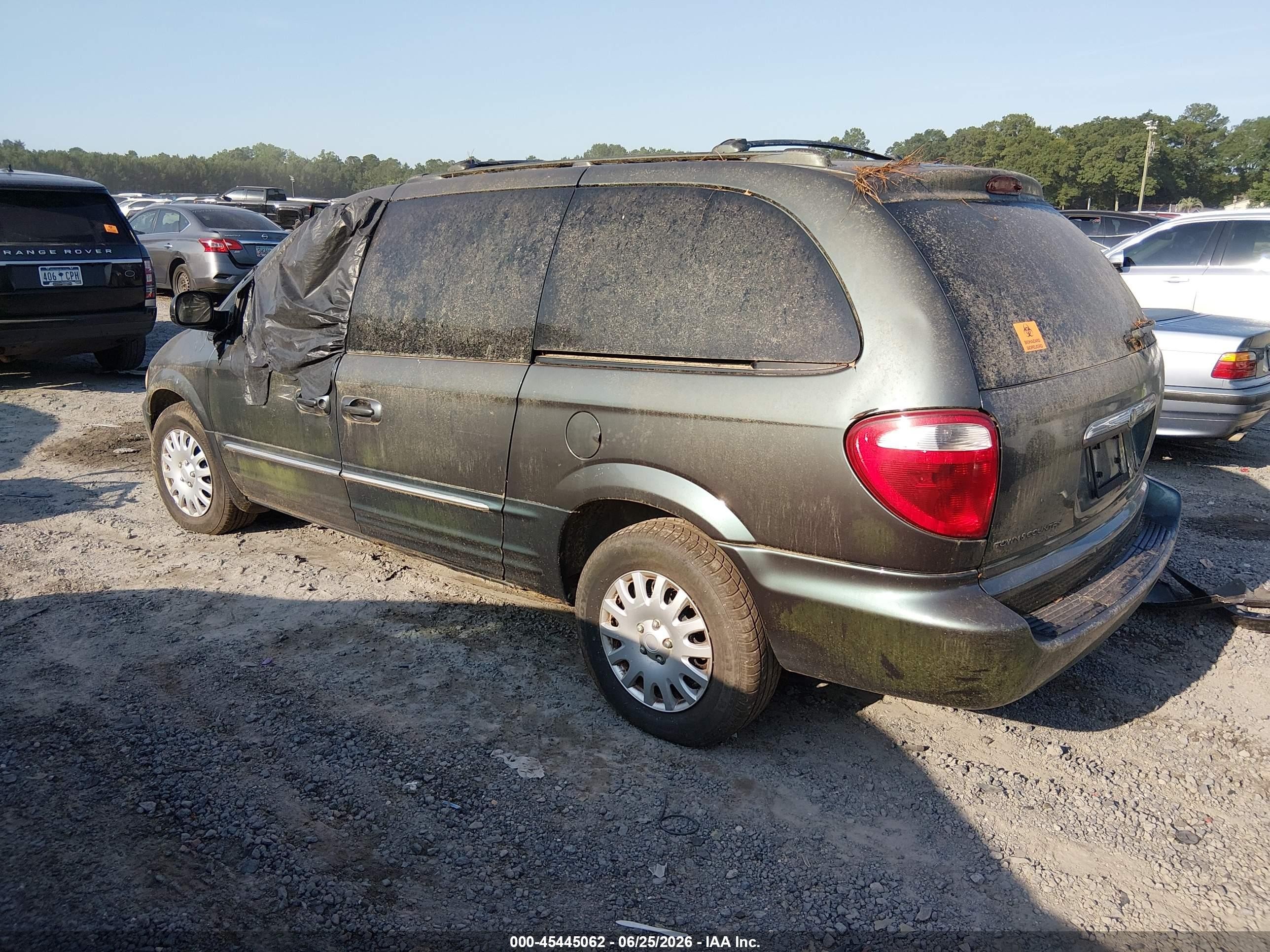 2003 Chrysler Town & Country Limited Green vin: 2C8GP64L23R201280