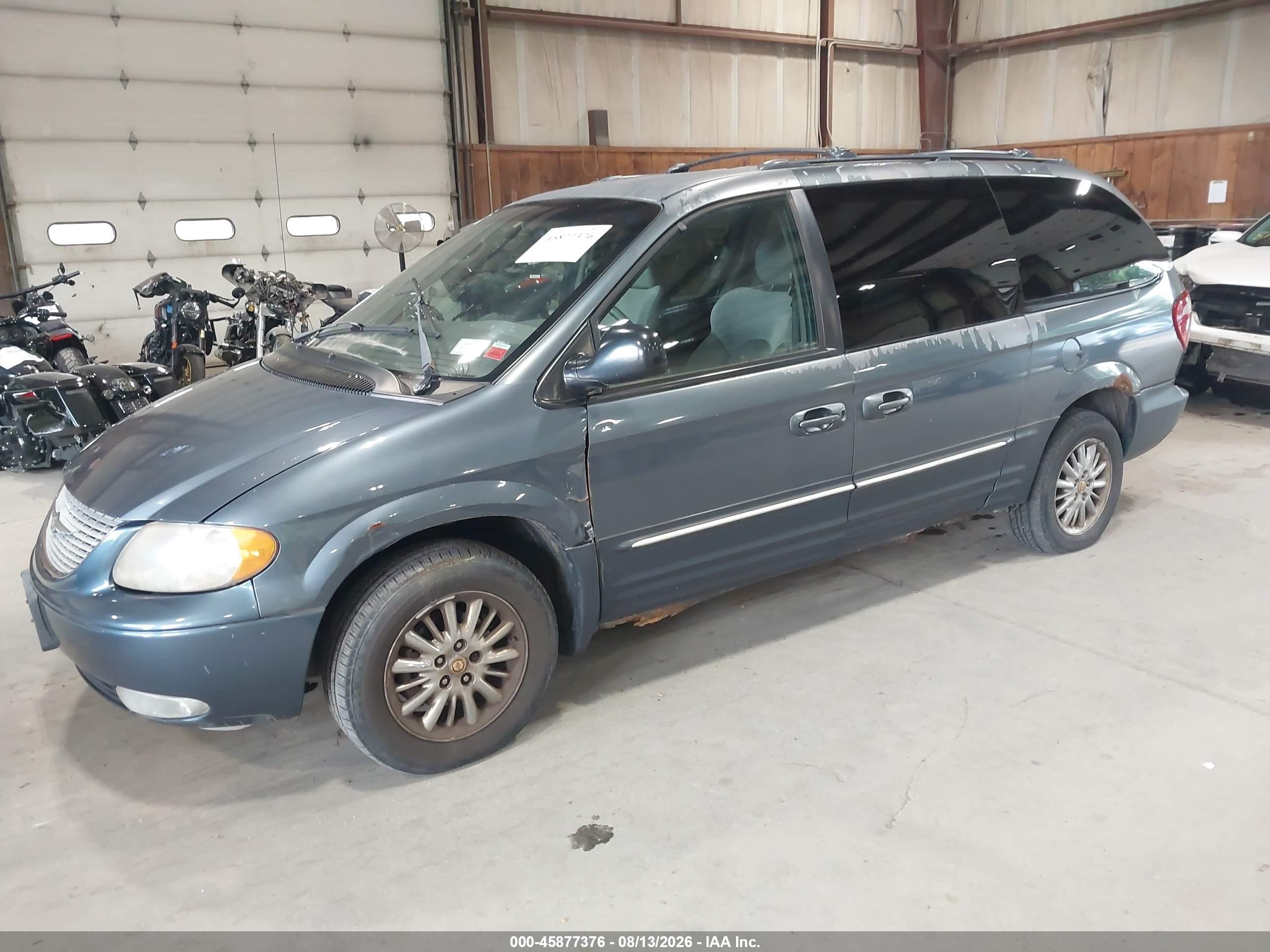2002 Chrysler Town & Country Limited Gray vin: 2C8GP64L32R575945