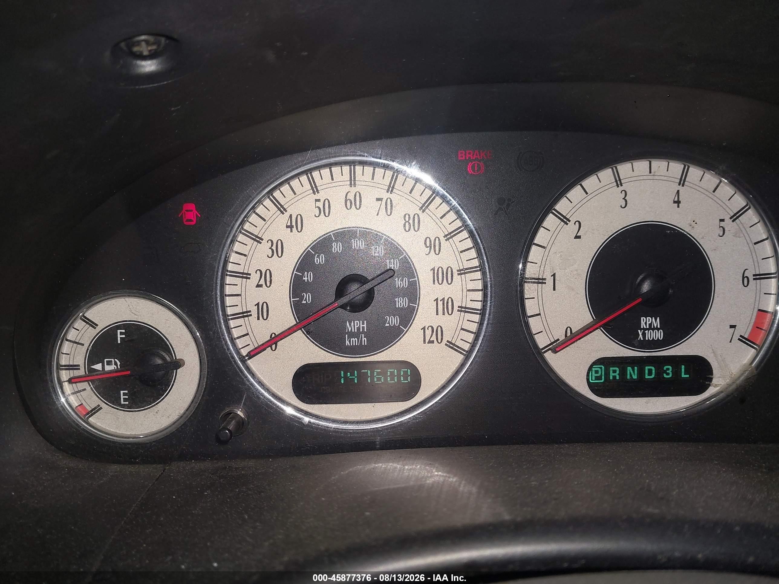 2002 Chrysler Town & Country Limited Gray vin: 2C8GP64L32R575945