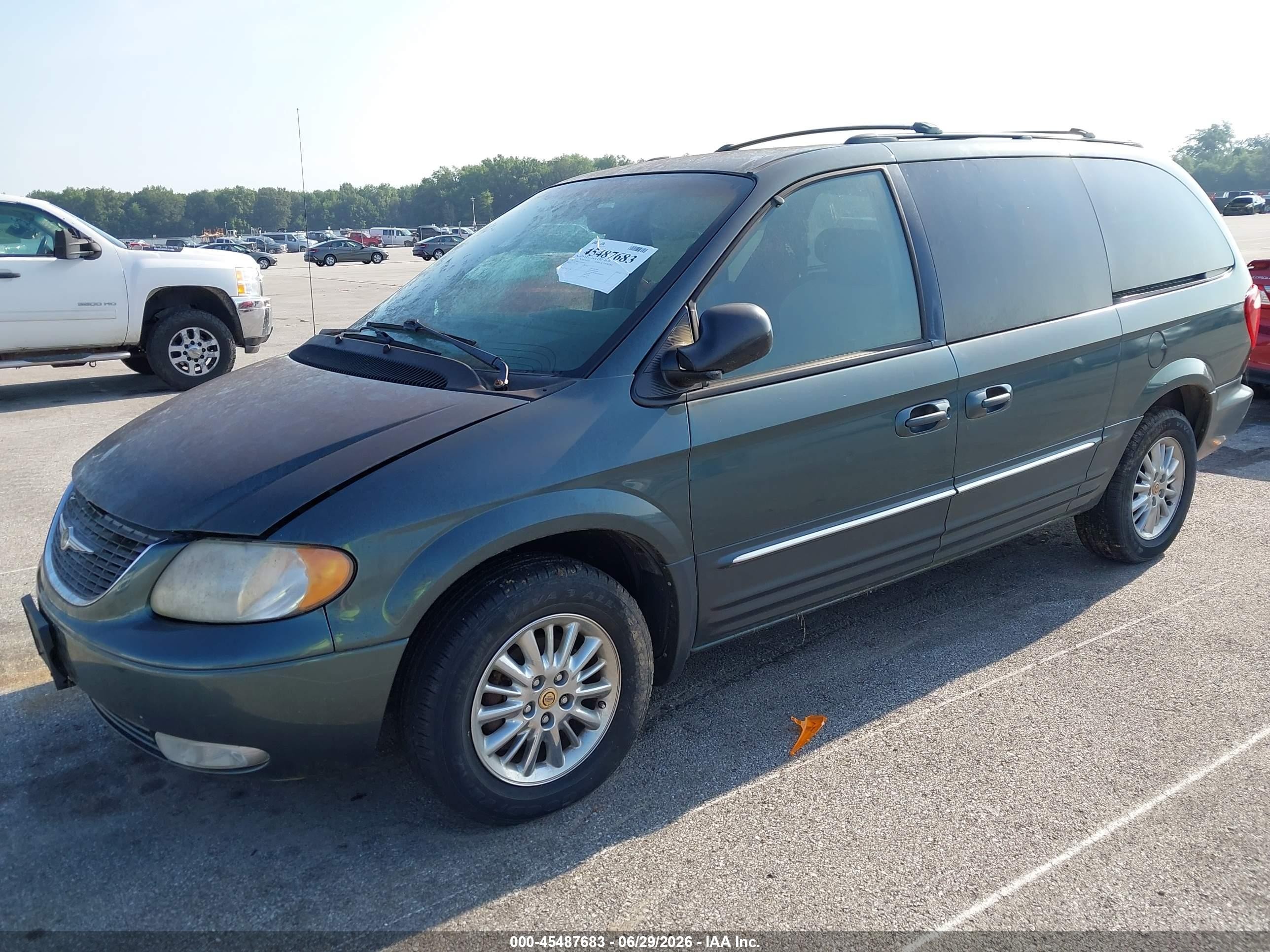 2002 Chrysler Town & Country Limited Green vin: 2C8GP64L32R603436