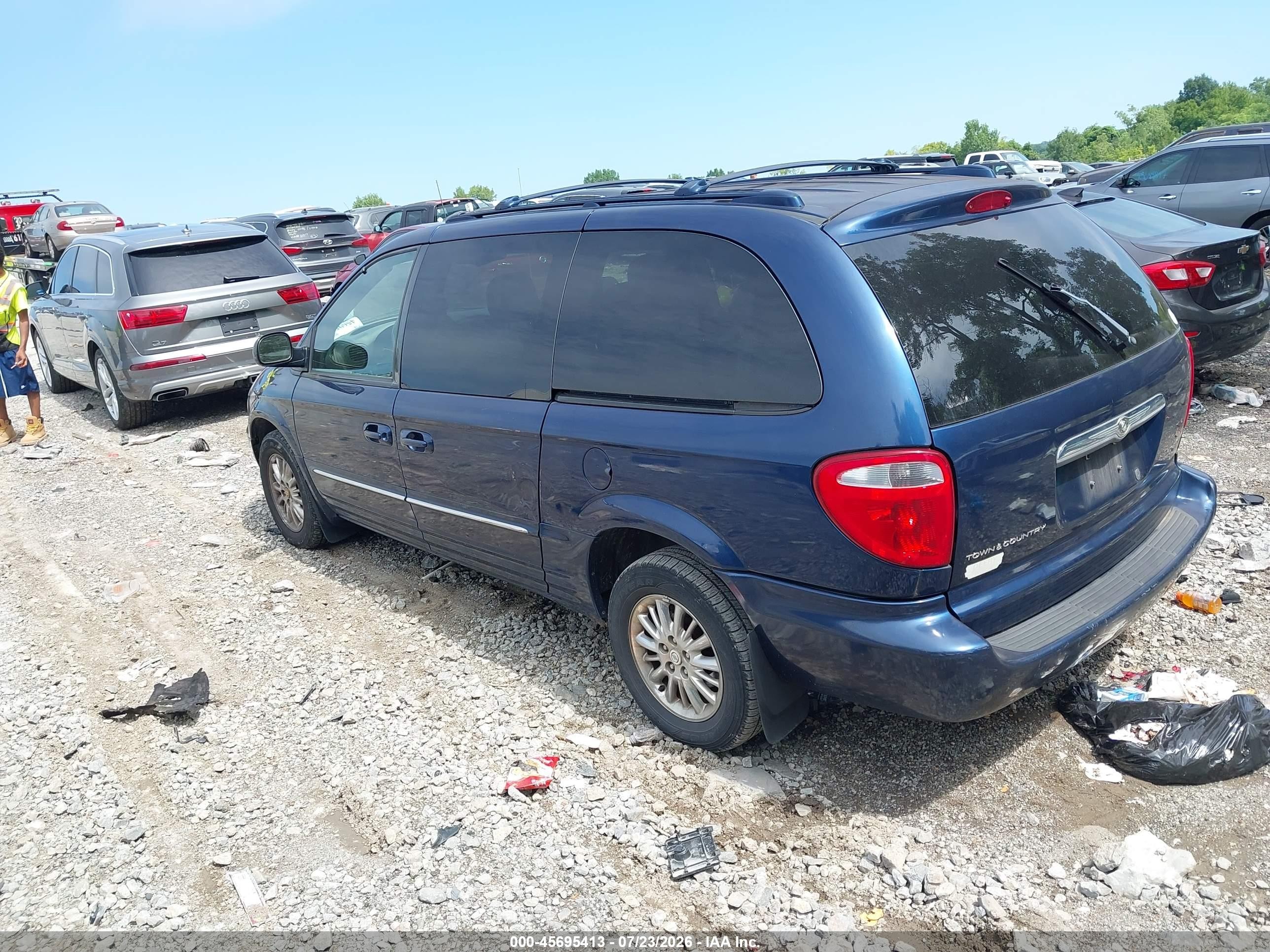 2003 Chrysler Town & Country Limited Blue vin: 2C8GP64L33R113841