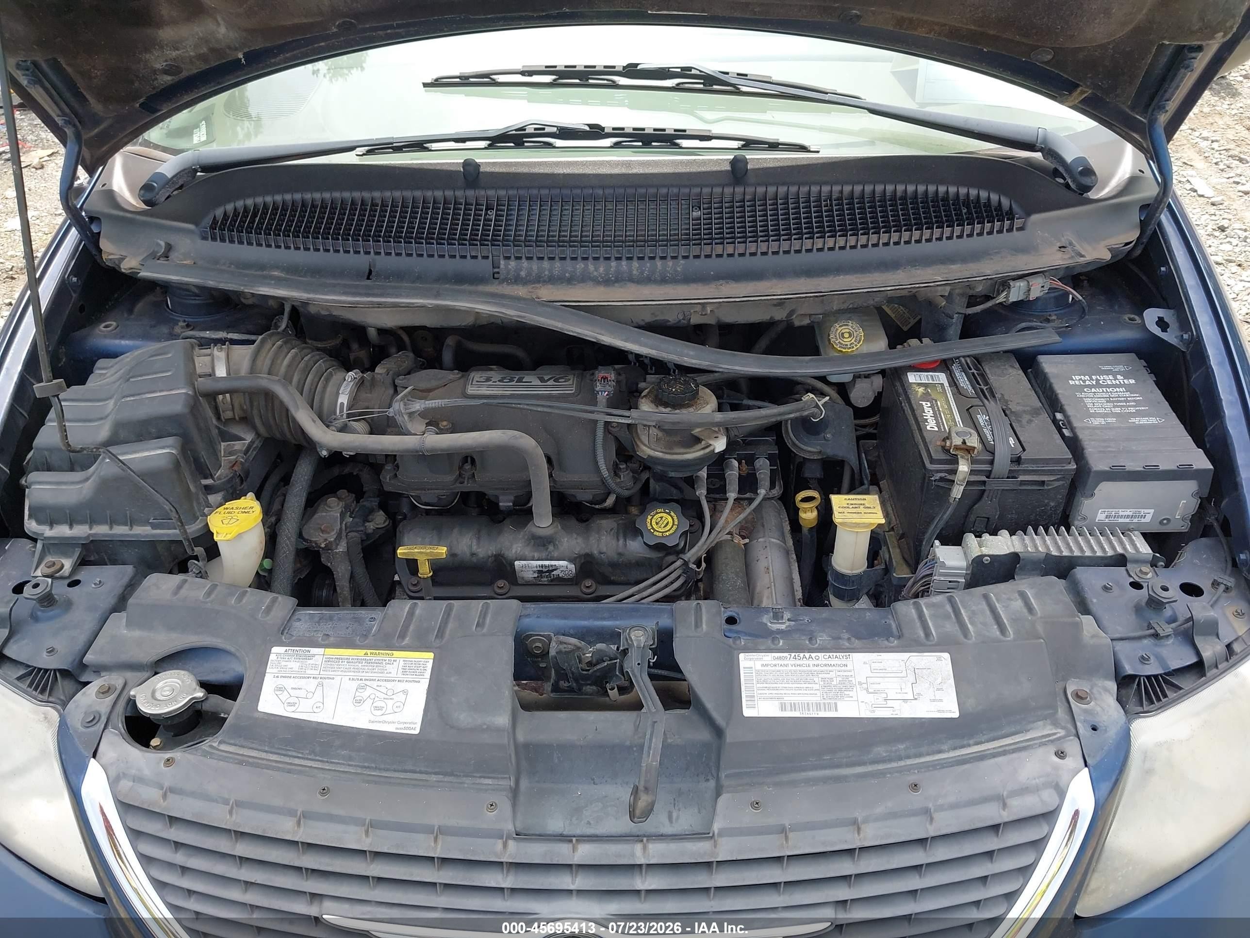 2003 Chrysler Town & Country Limited Blue vin: 2C8GP64L33R113841