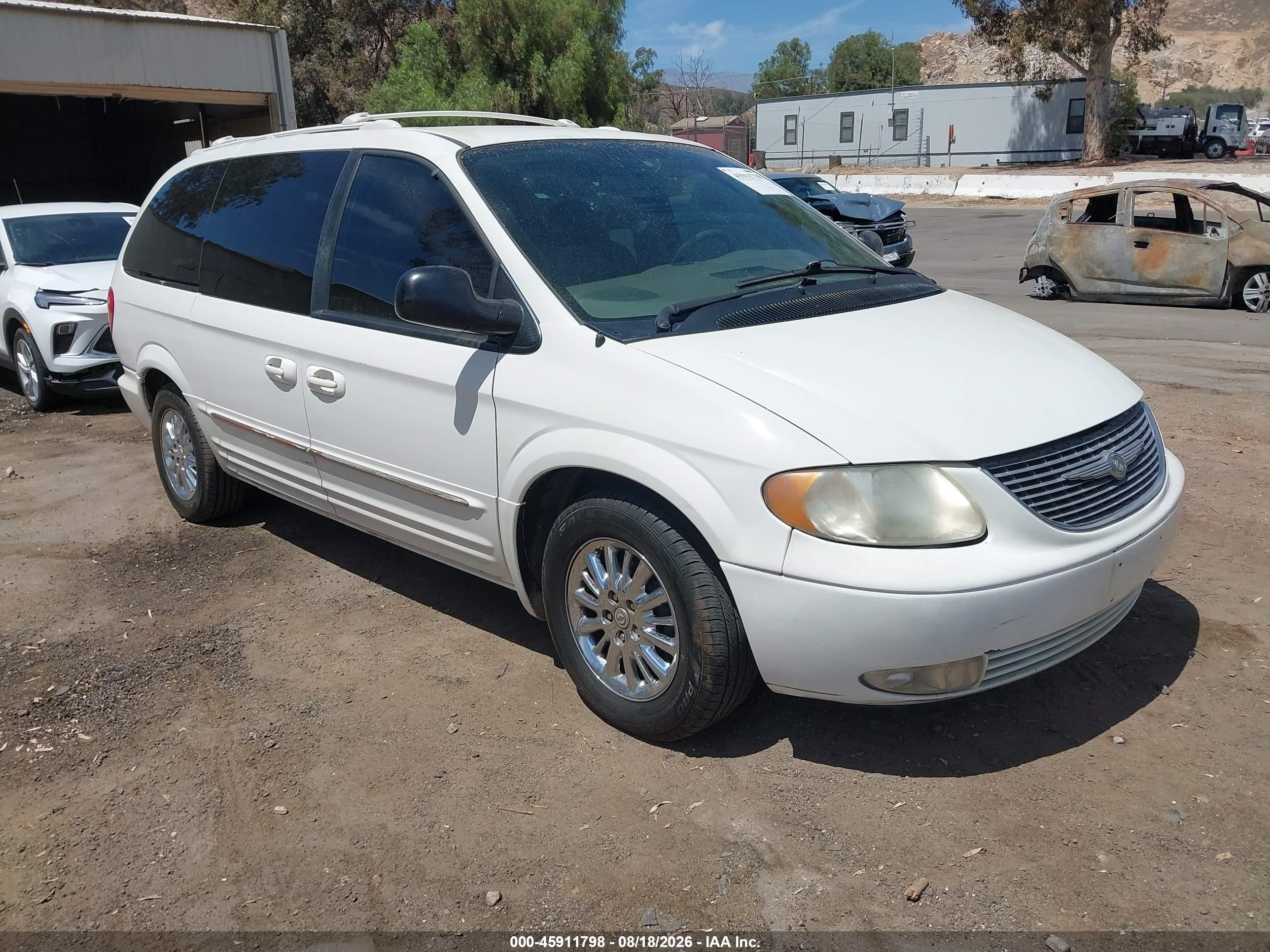 2003 Chrysler Town & Country Limited Белый vin: 2C8GP64L33R233820