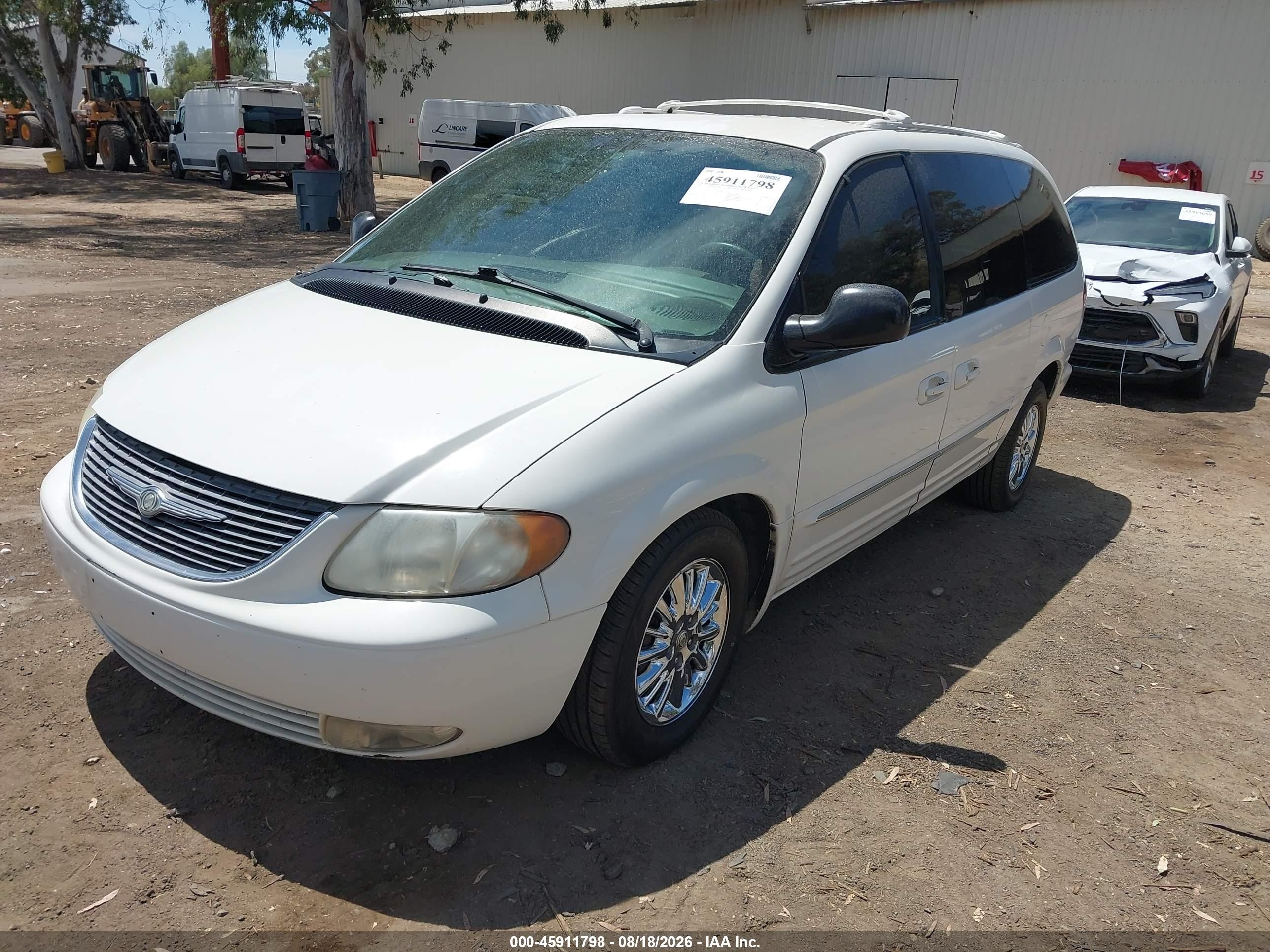 2003 Chrysler Town & Country Limited Белый vin: 2C8GP64L33R233820