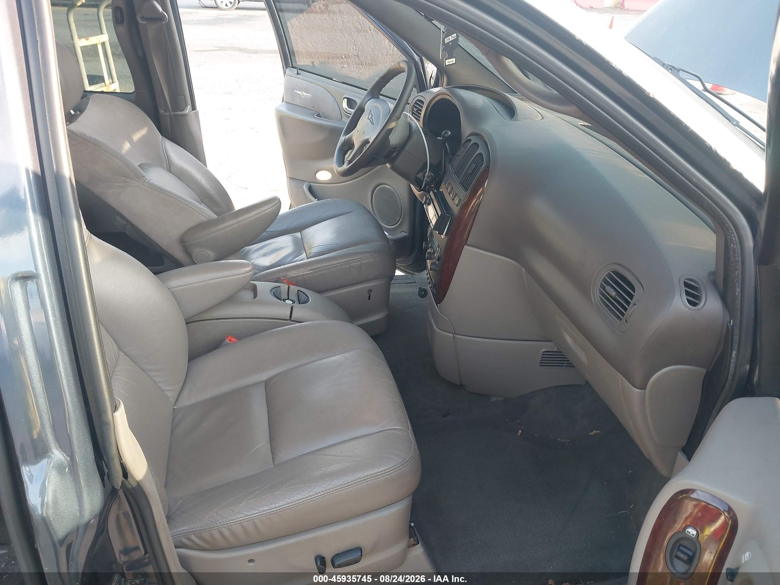 2002 Chrysler Town & Country Limited Blue vin: 2C8GP64L82R564343
