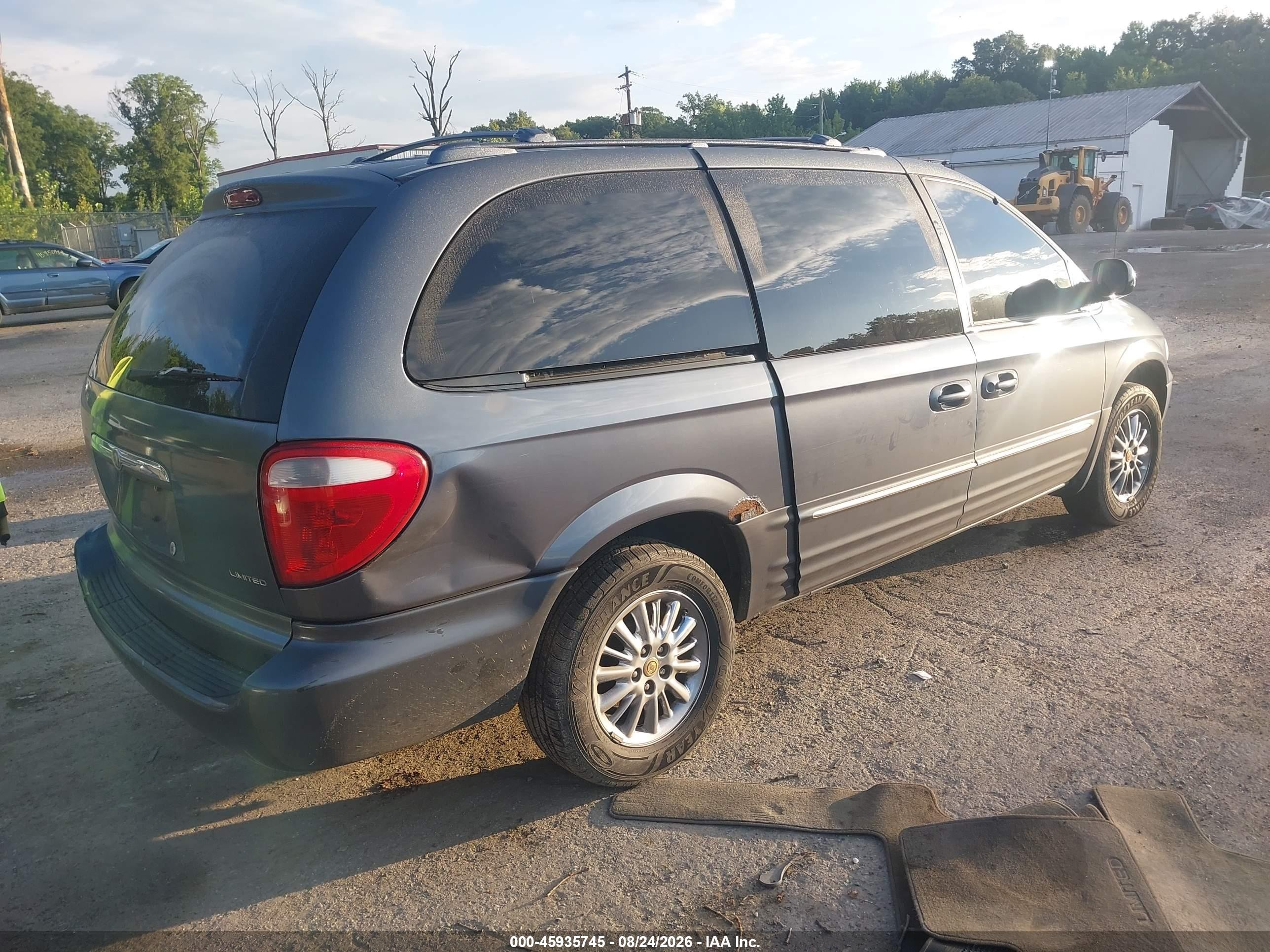 2002 Chrysler Town & Country Limited Blue vin: 2C8GP64L82R564343