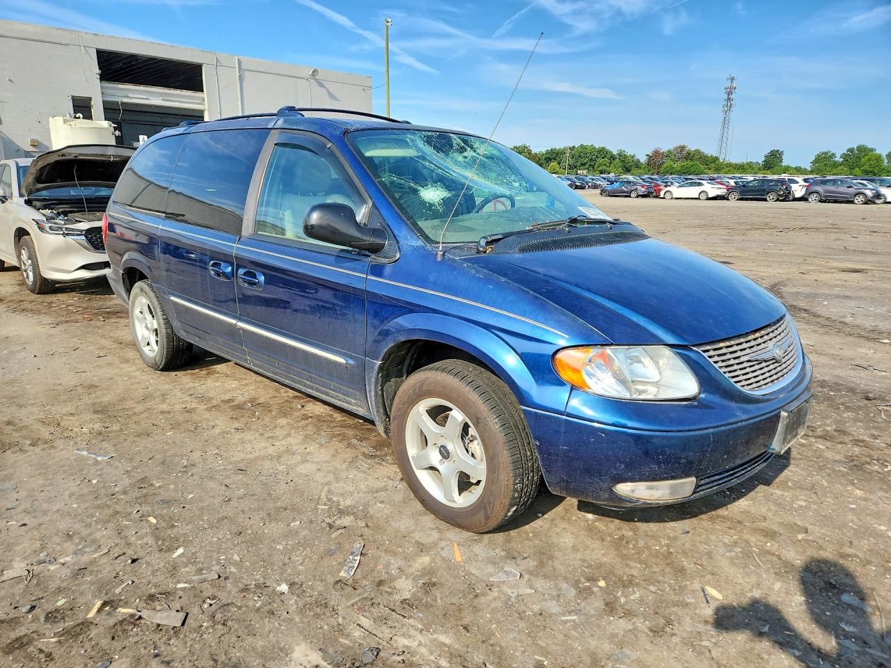 2003 Chrysler Town & Country Limited Blue vin: 2C8GP64L93R105744