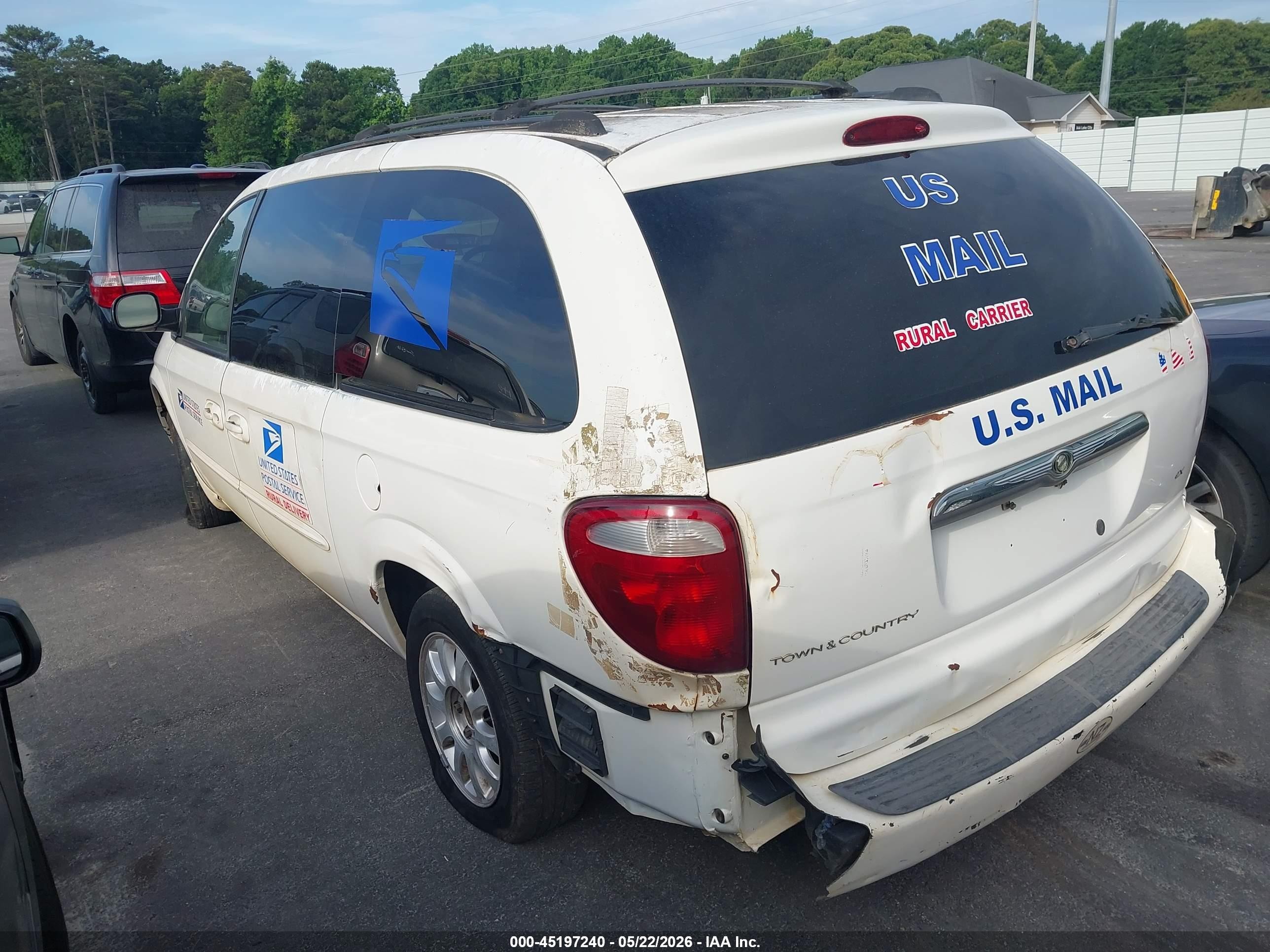 2003 Chrysler Town & Country Ex White vin: 2C8GP74L43R125163