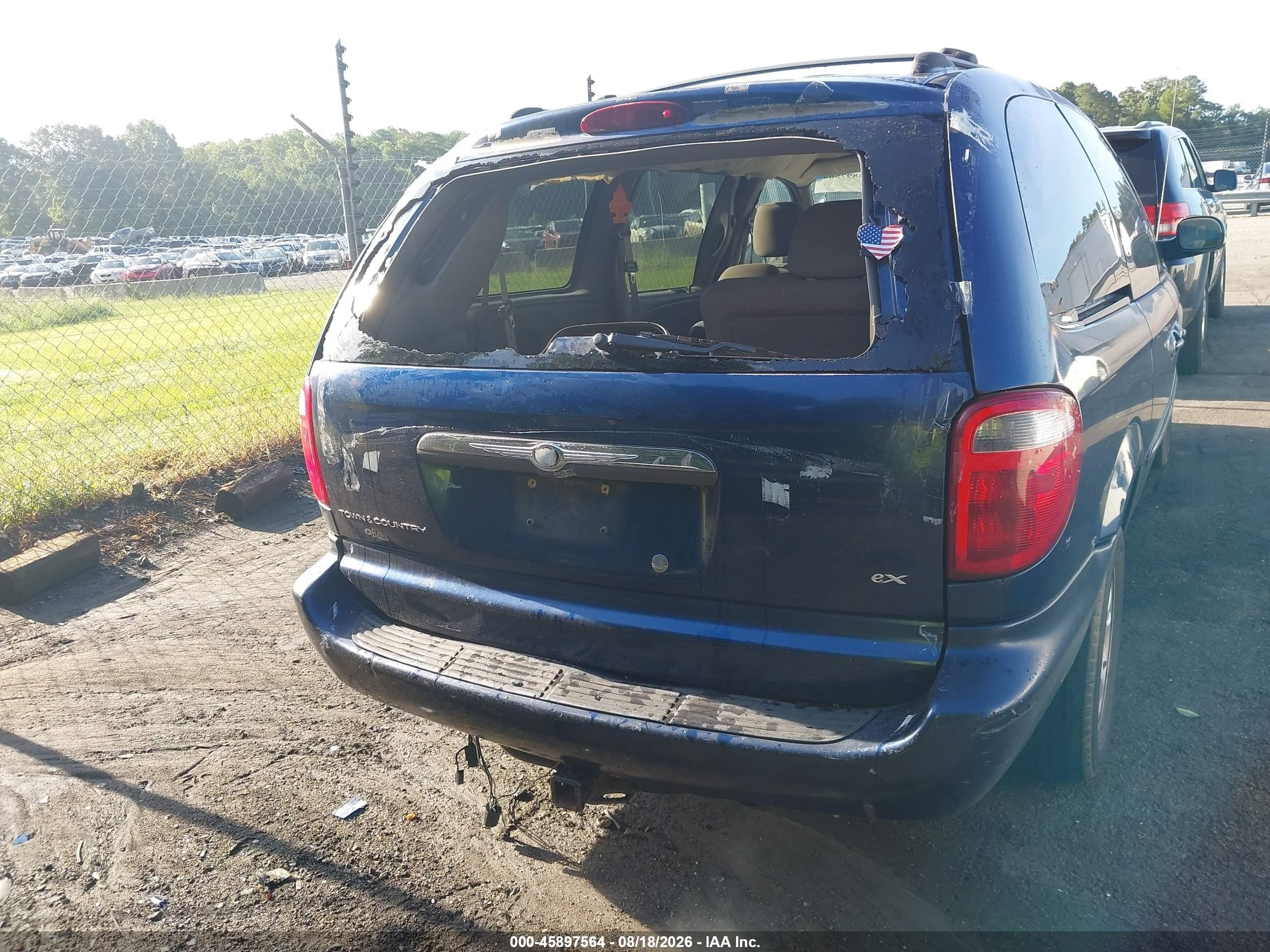 2003 Chrysler Town & Country Ex Blue vin: 2C8GP74L63R114813
