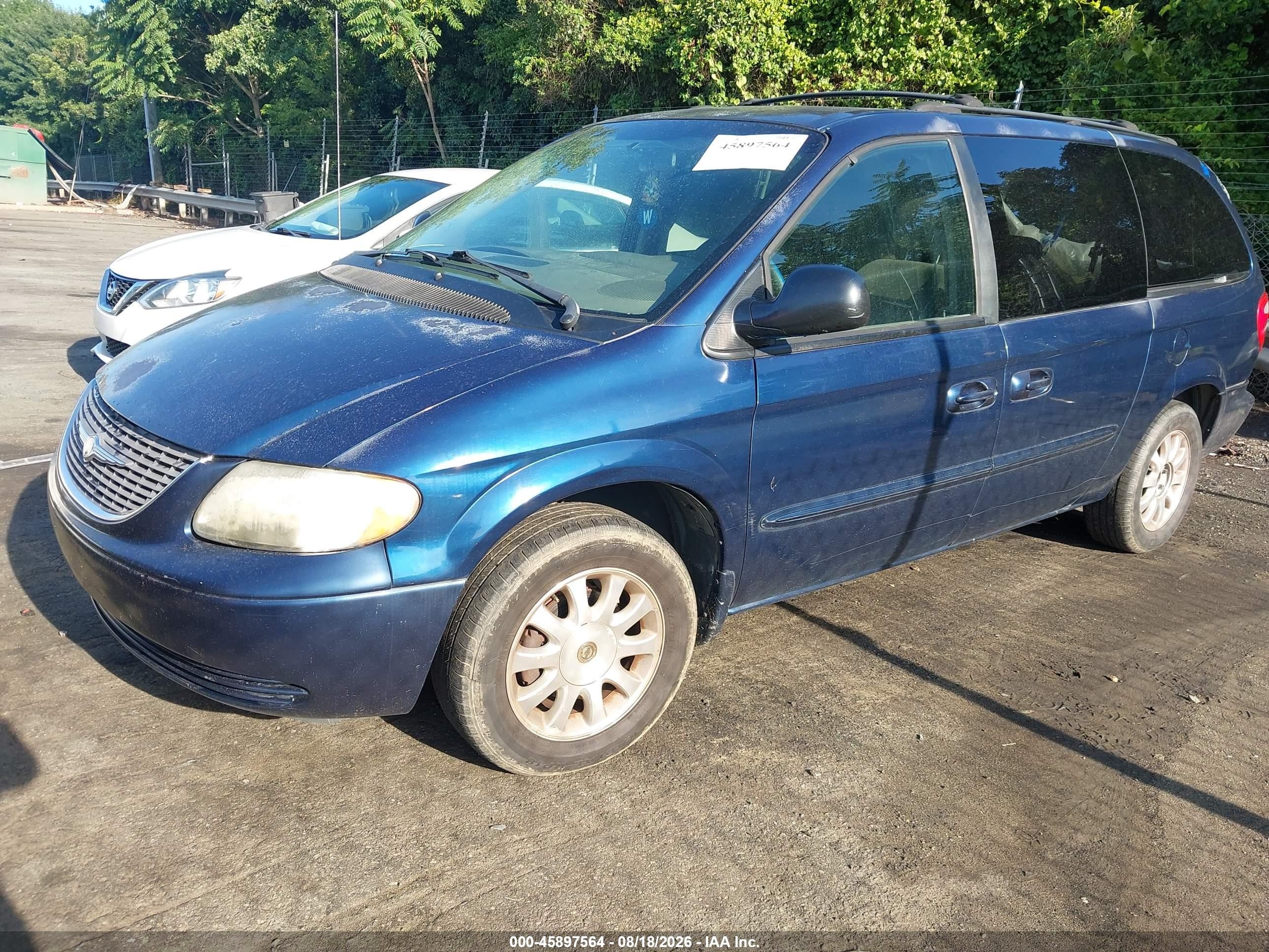 2003 Chrysler Town & Country Ex Blue vin: 2C8GP74L63R114813