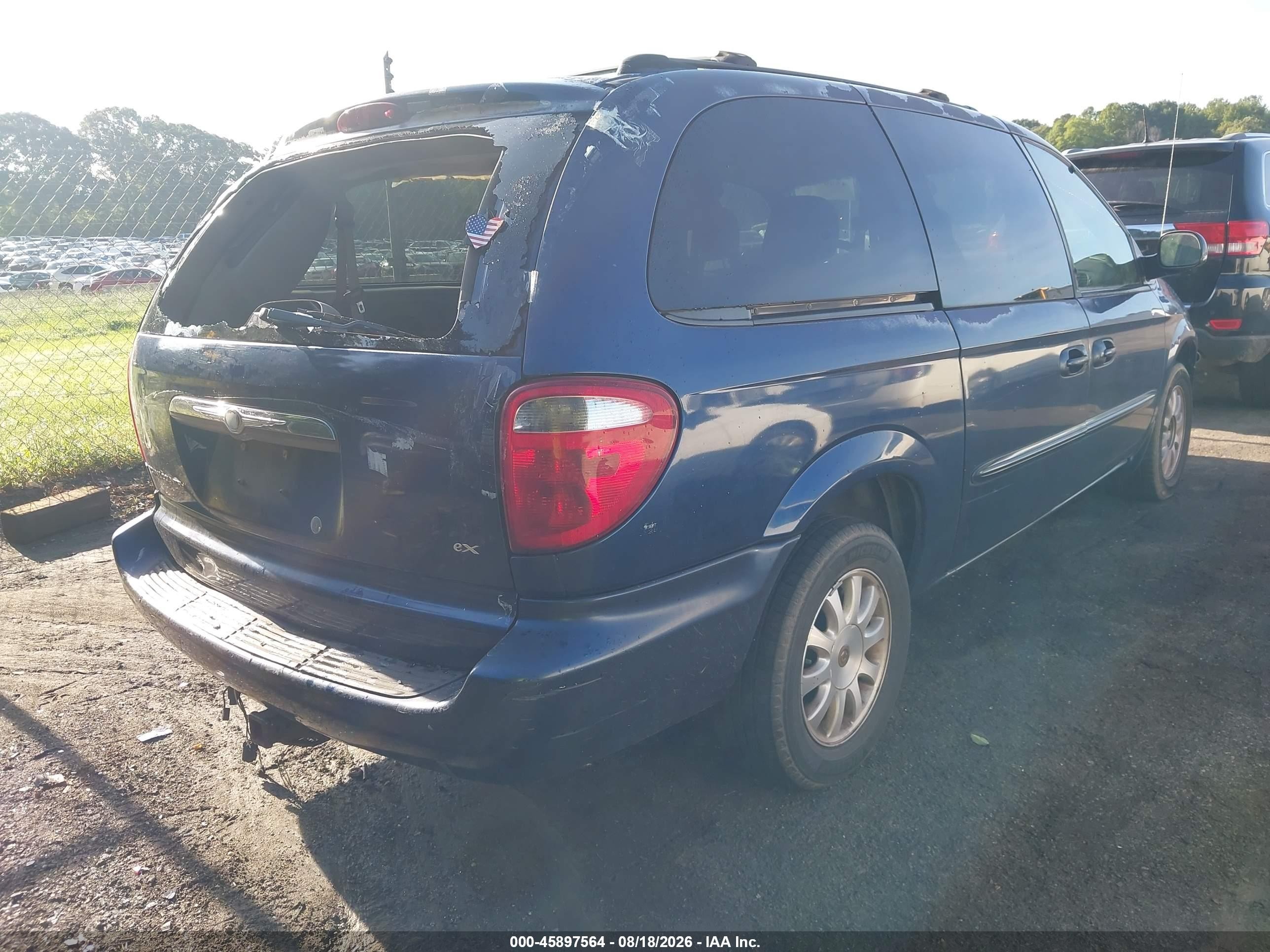 2003 Chrysler Town & Country Ex Blue vin: 2C8GP74L63R114813