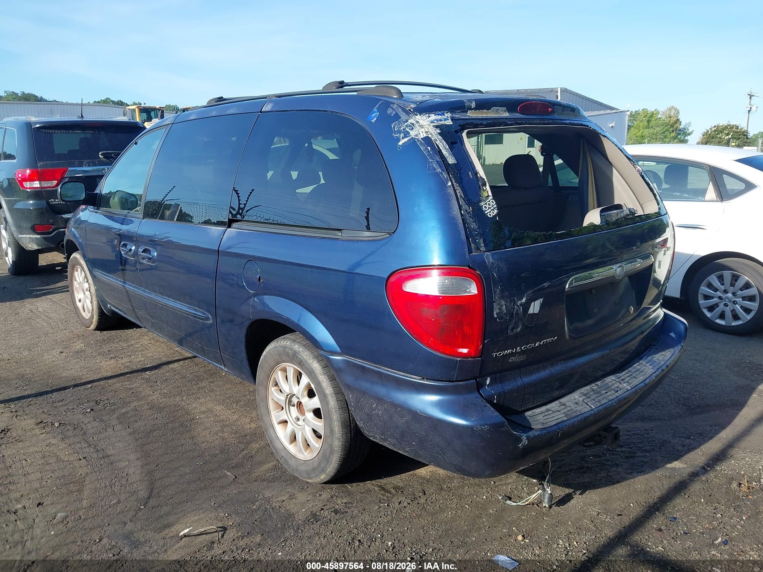 2003 Chrysler Town & Country Ex Blue vin: 2C8GP74L63R114813