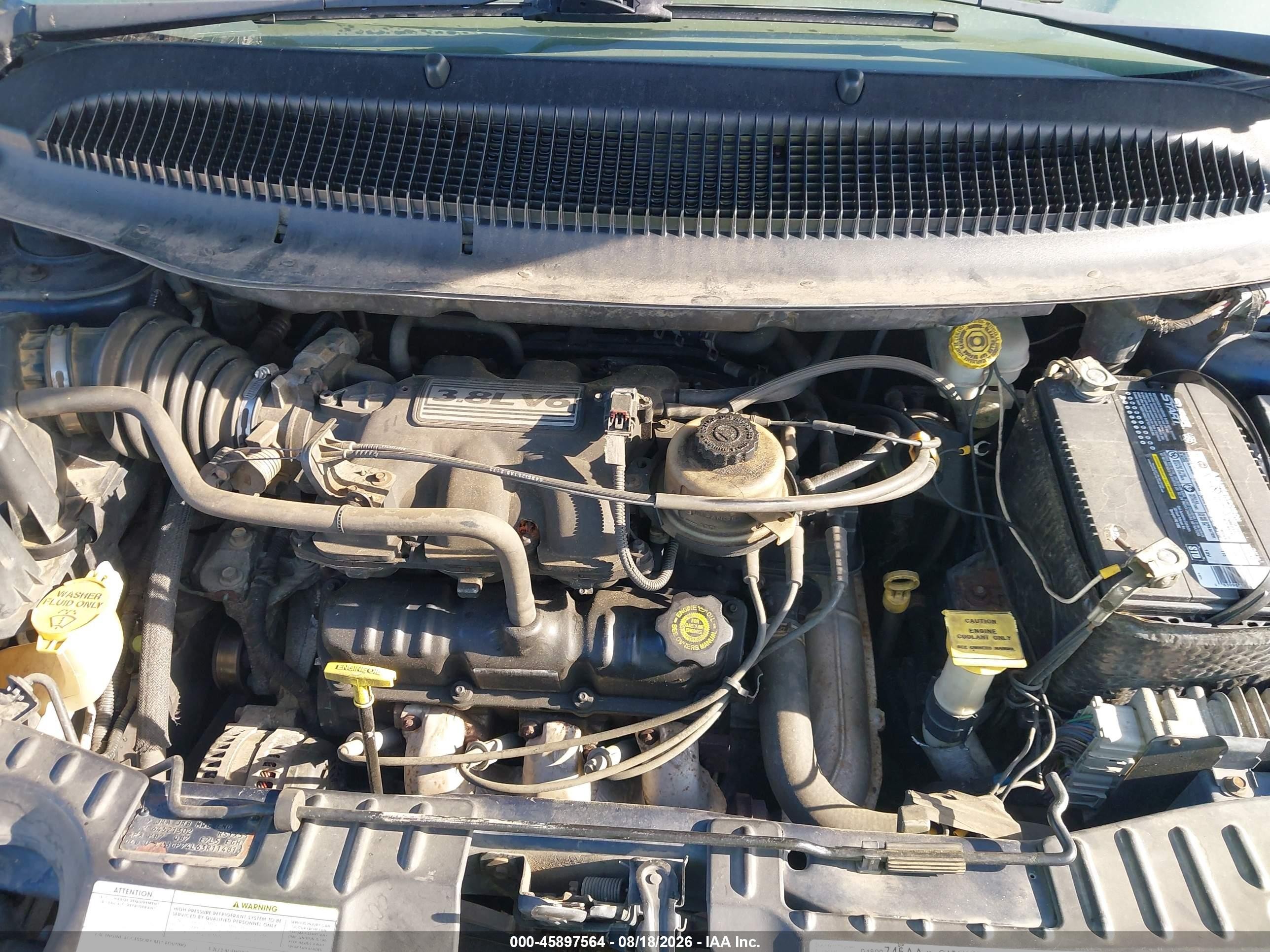 2003 Chrysler Town & Country Ex Blue vin: 2C8GP74L63R114813