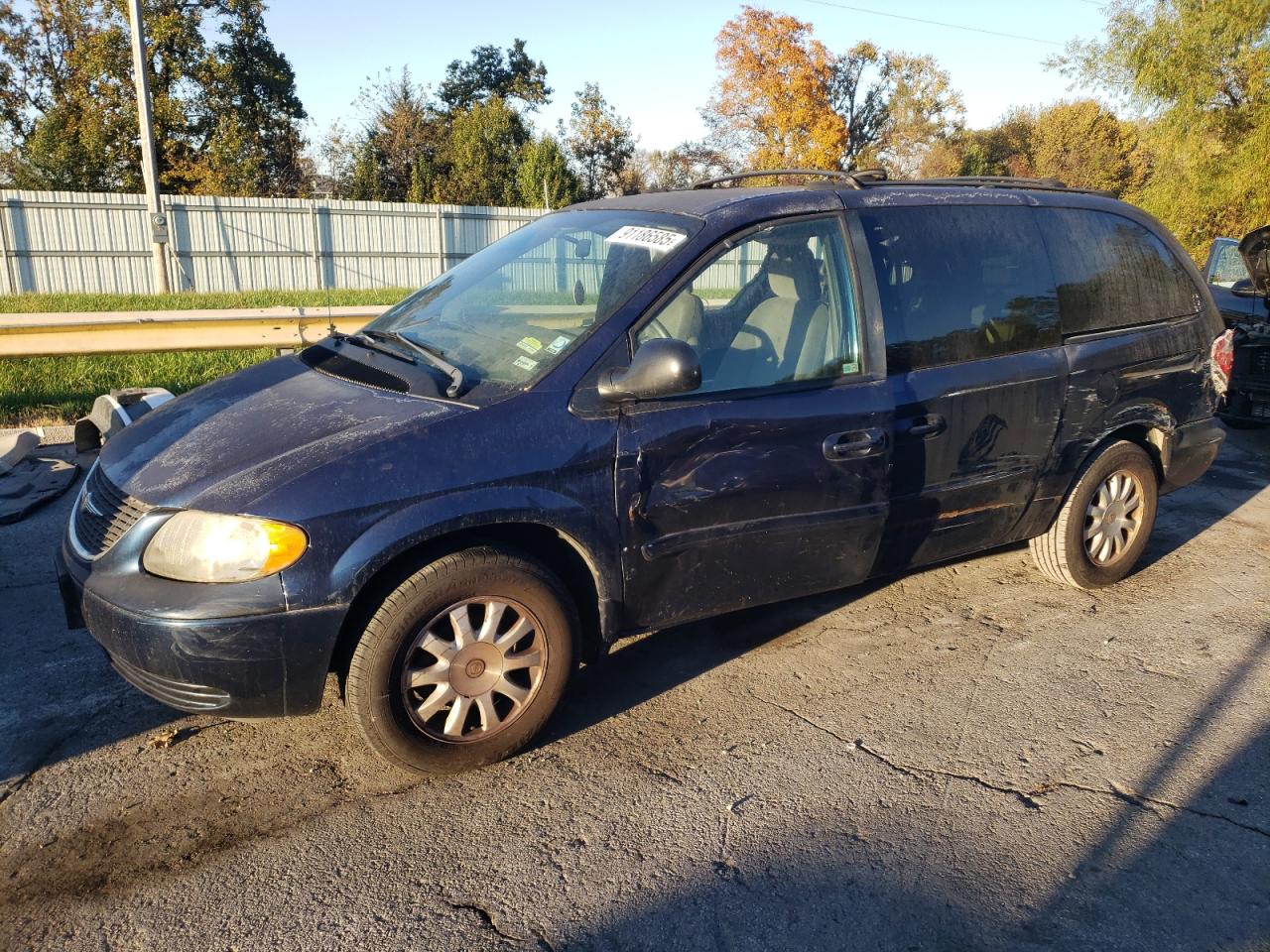 2003 Chrysler Town & Country Ex Синий vin: 2C8GP74L83R118488