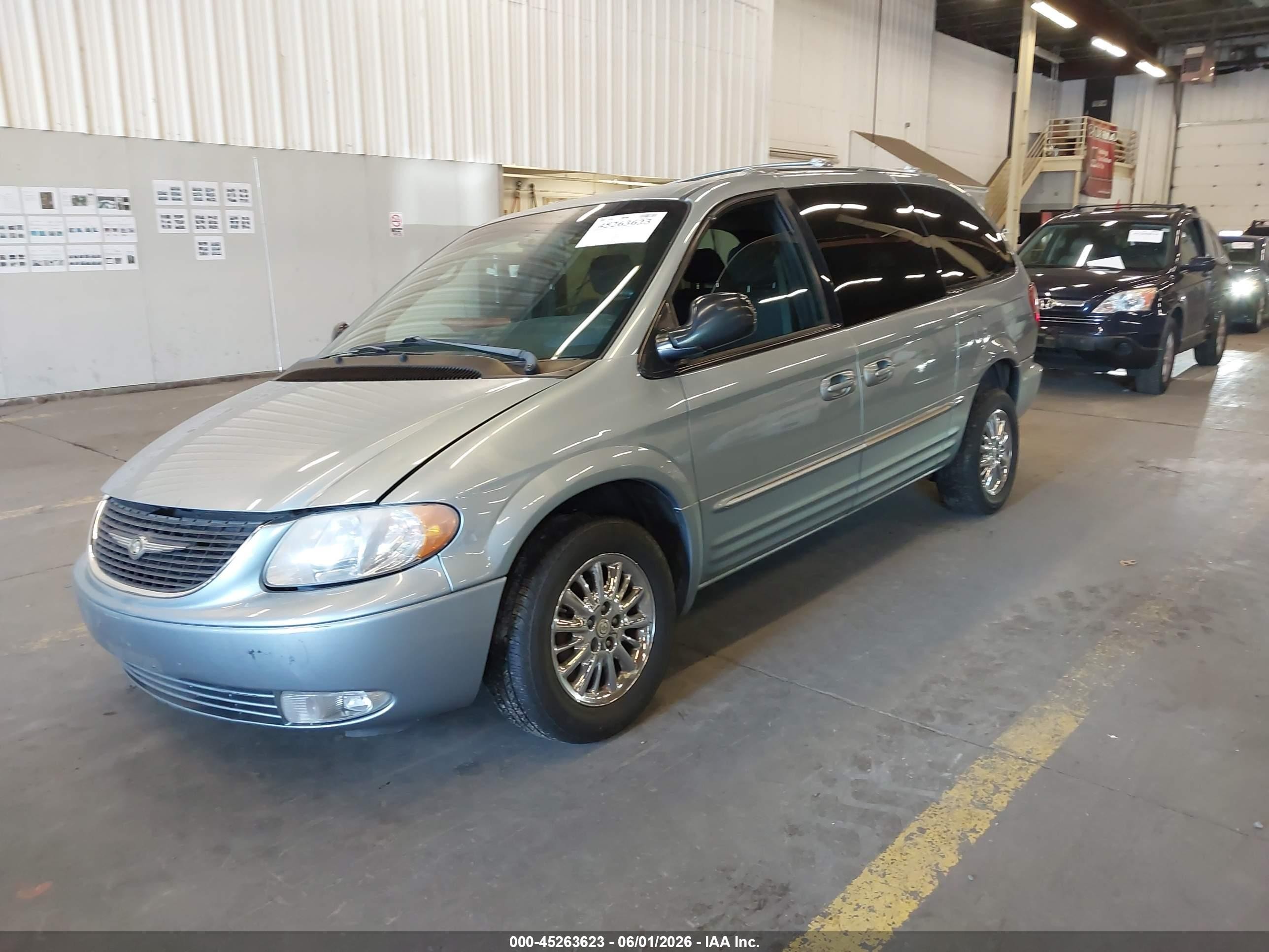 2003 Chrysler Town & Country Limited Blue vin: 2C8GT64L13R162483